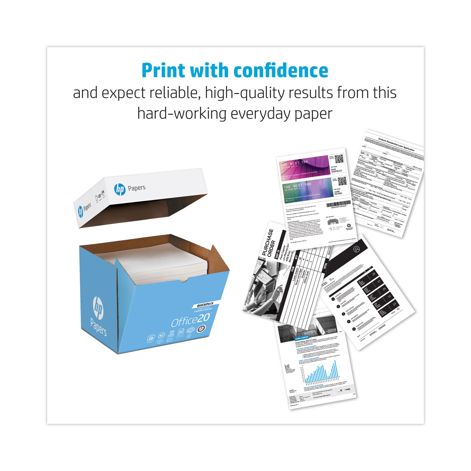 Copy Paper Convenience Carton, 92 Bright, 20 lb Bond Weight, 8.5 x