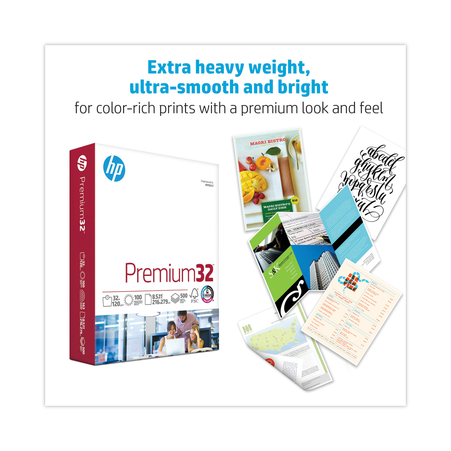 Premium32, 100 Bright, 32 lb Bond Weight, 8.5 x 11, Ultra