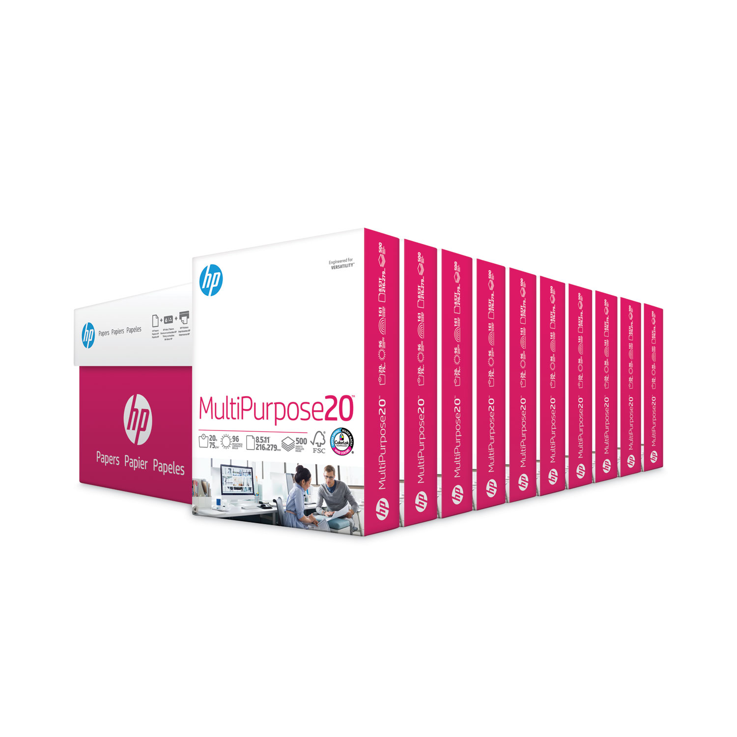 Colors Print Paper, 20 lb Bond Weight, 8.5 x 11, Pink, 500/Ream - Office  Source 360
