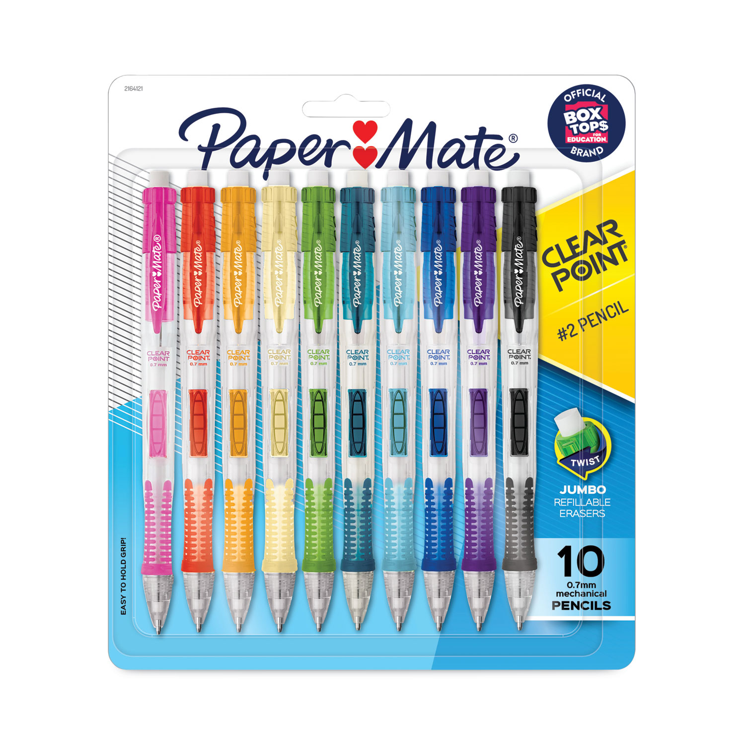 Paper Mate® Clear Point Mechanical Pencil, 0.7 mm, Blue Barrel, Refillable,  Dozen