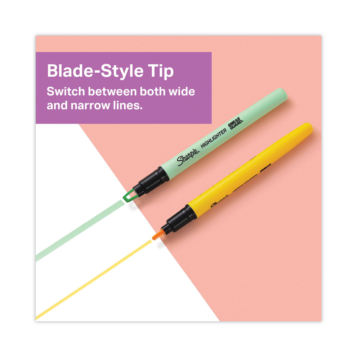 Pen Style Pastel Highlighter w/ Pocket Clip (5/Pack) – Virginia