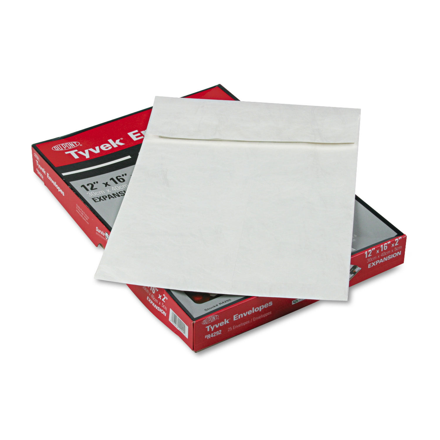 Tyvek Expansion Mailer, 12 x 16 x 2, White, 25/Box