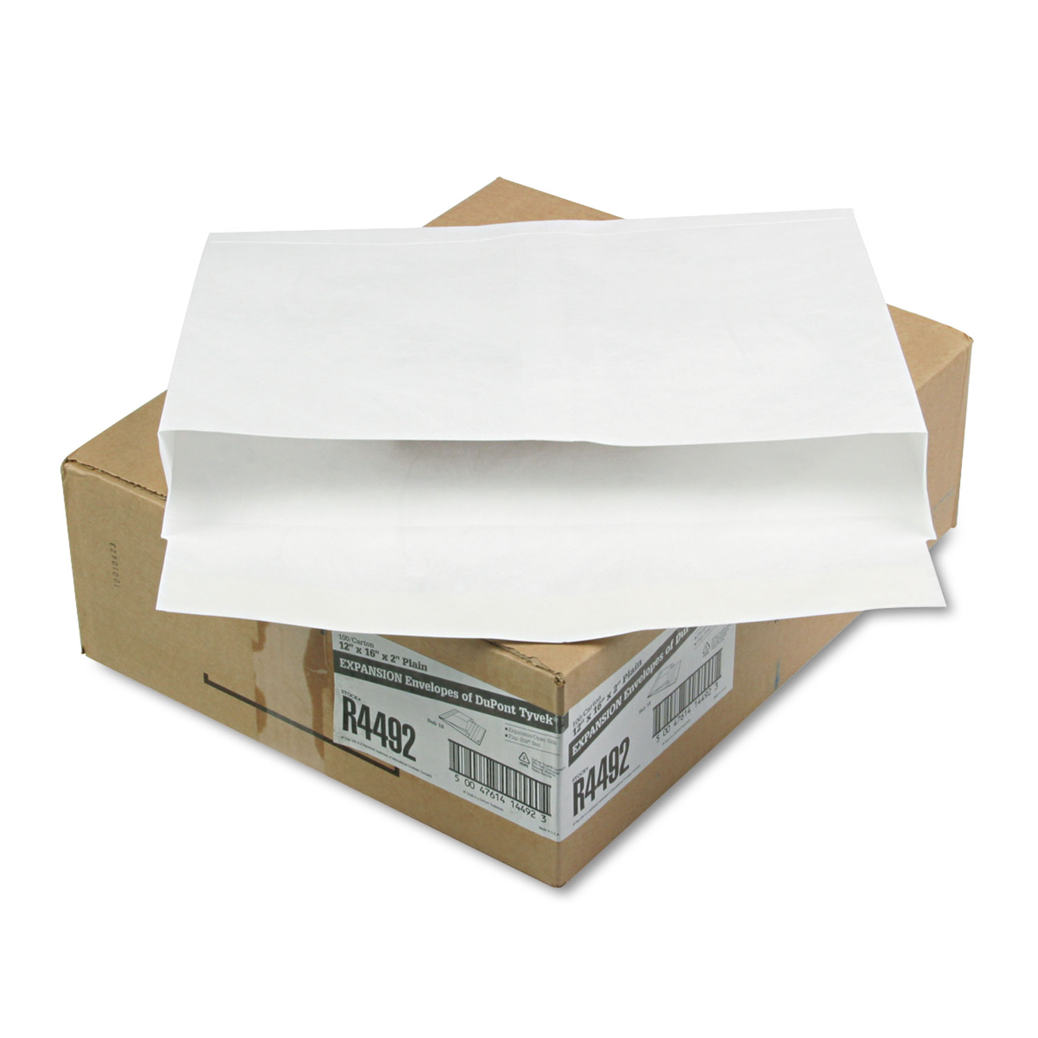 Tyvek Booklet Expansion Mailer, 12 x 16 x 2, White, 18lb, 100/Carton