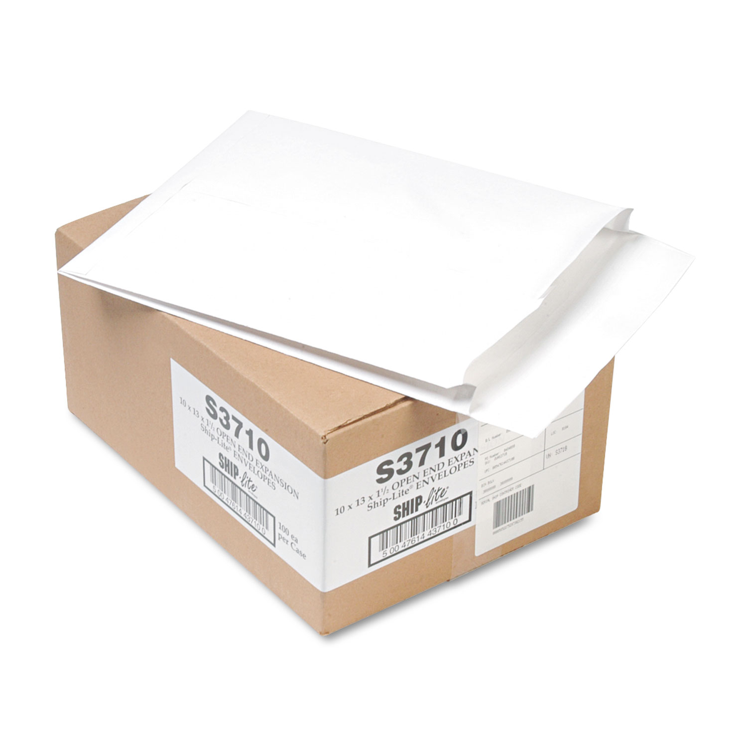 Ship Lite Redi Flap Expansion Mailer, 10 x 13 x 1 1/2, White, 100/Box