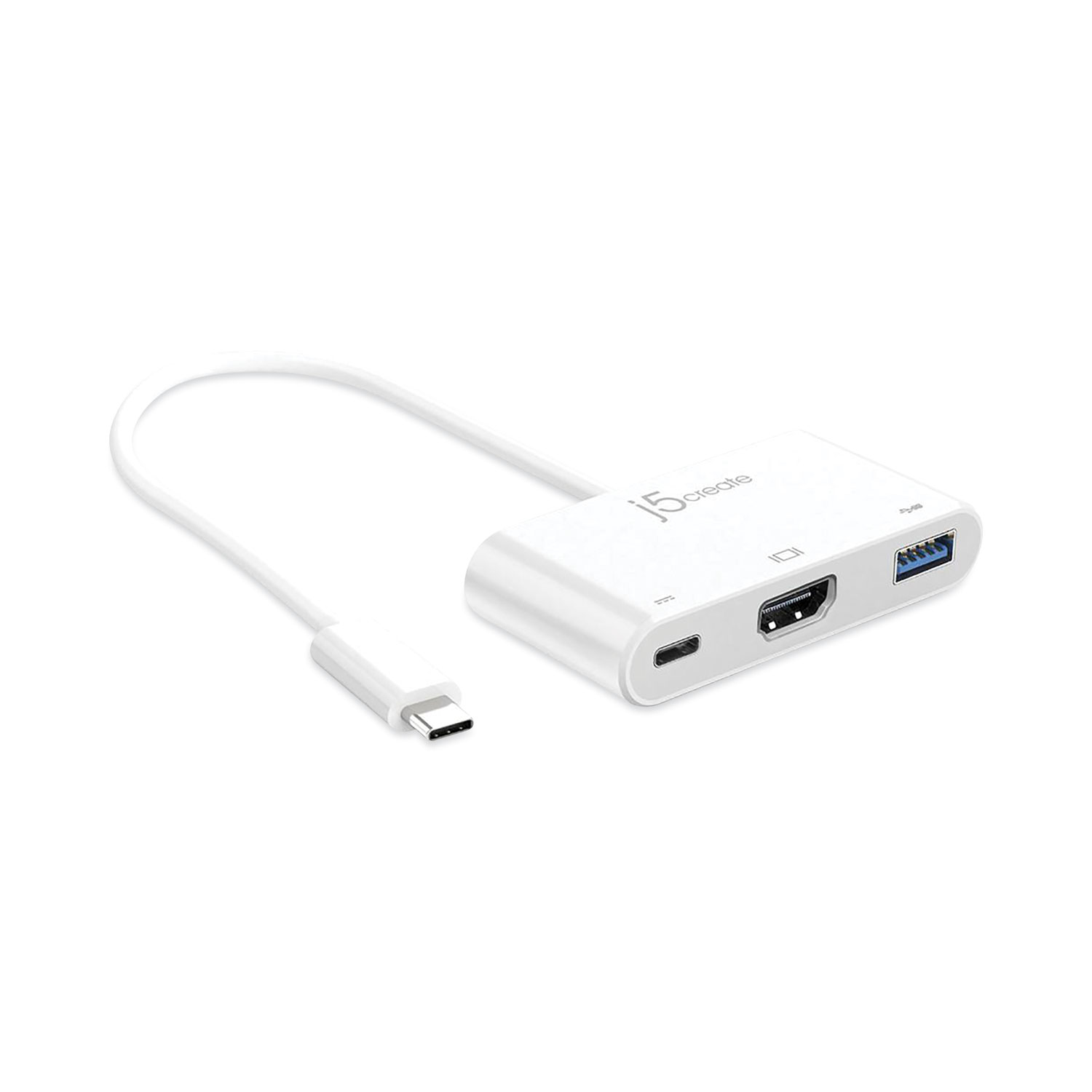 USB-C to HDMI/USB Adapter, 7.87″, White