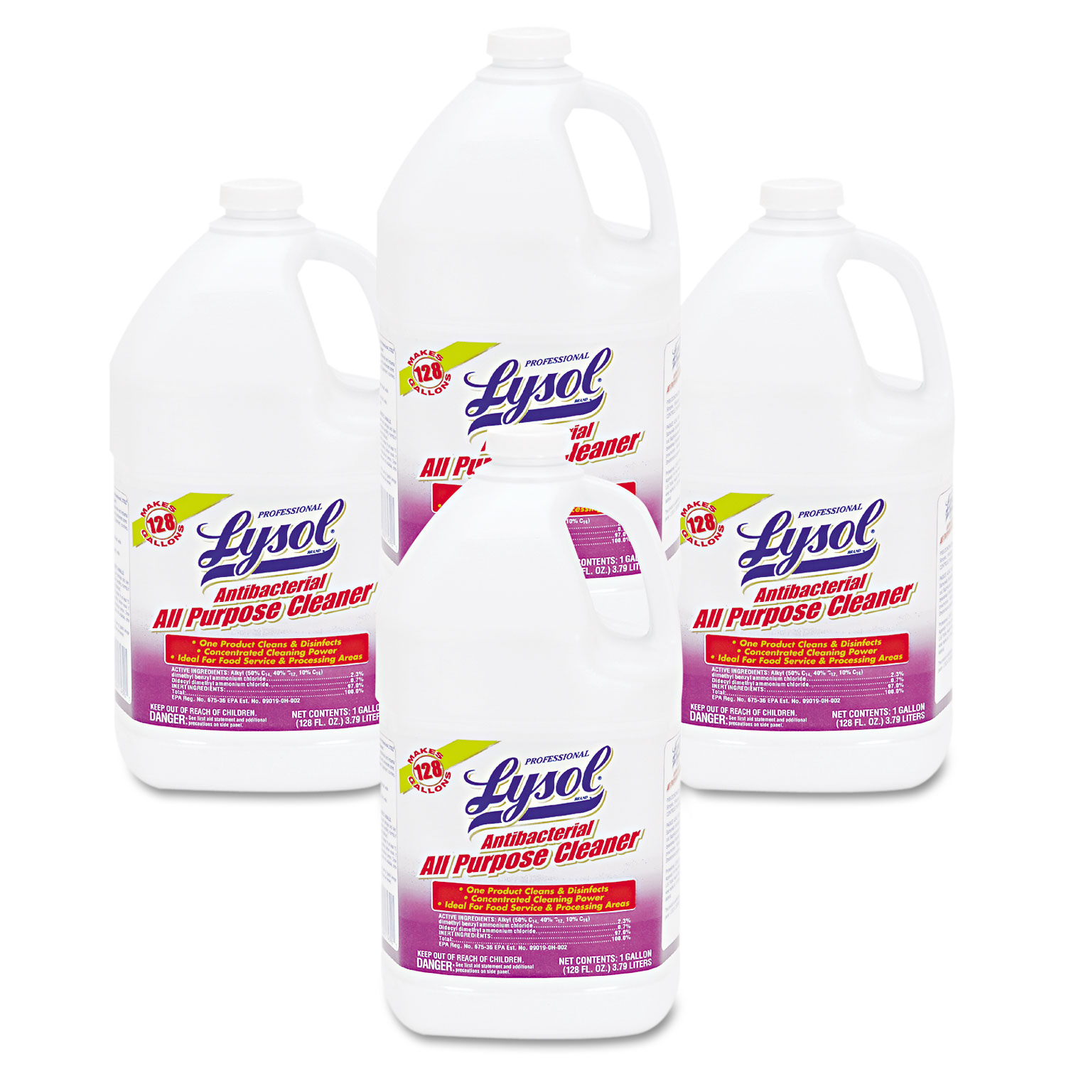 Antibacterial All-Purpose Cleaner Cocncentrate, 1 gal Bottle, 4/Carton
