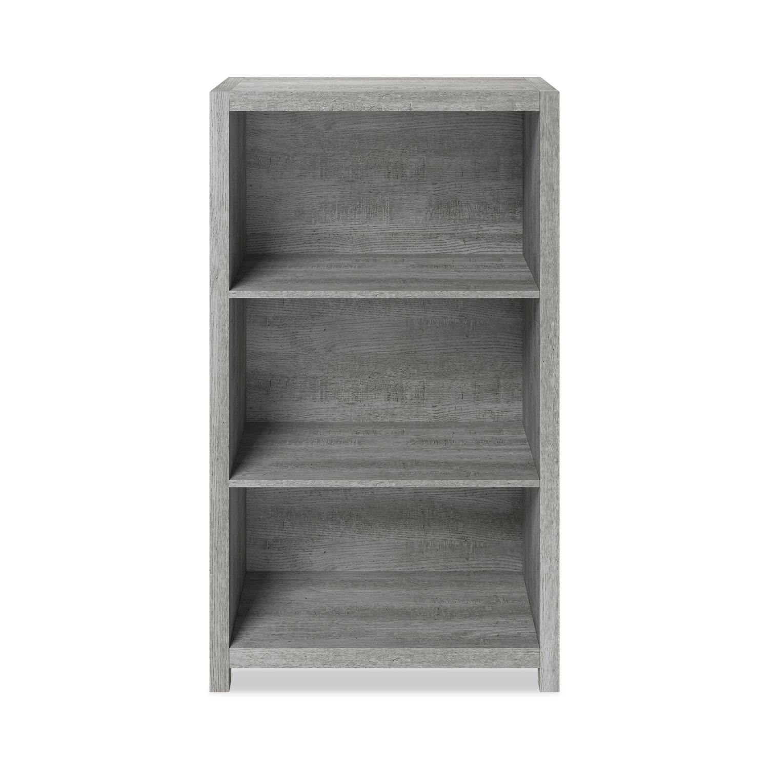 Fallbrook Bookcase, Three-Shelf, 28w x 14d x 48.25h, Smoked Ash/Rustic ...