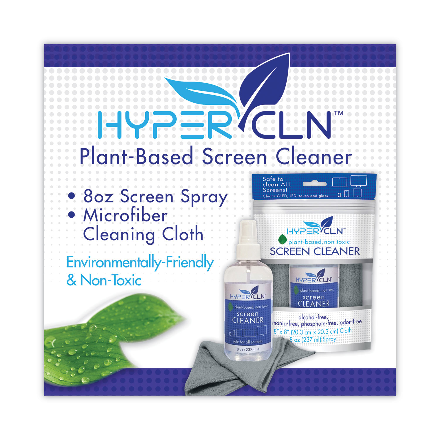 HYPERCLN Plant-Based Screen Cleaner Kit (8 oz) HCN8 B&H Photo