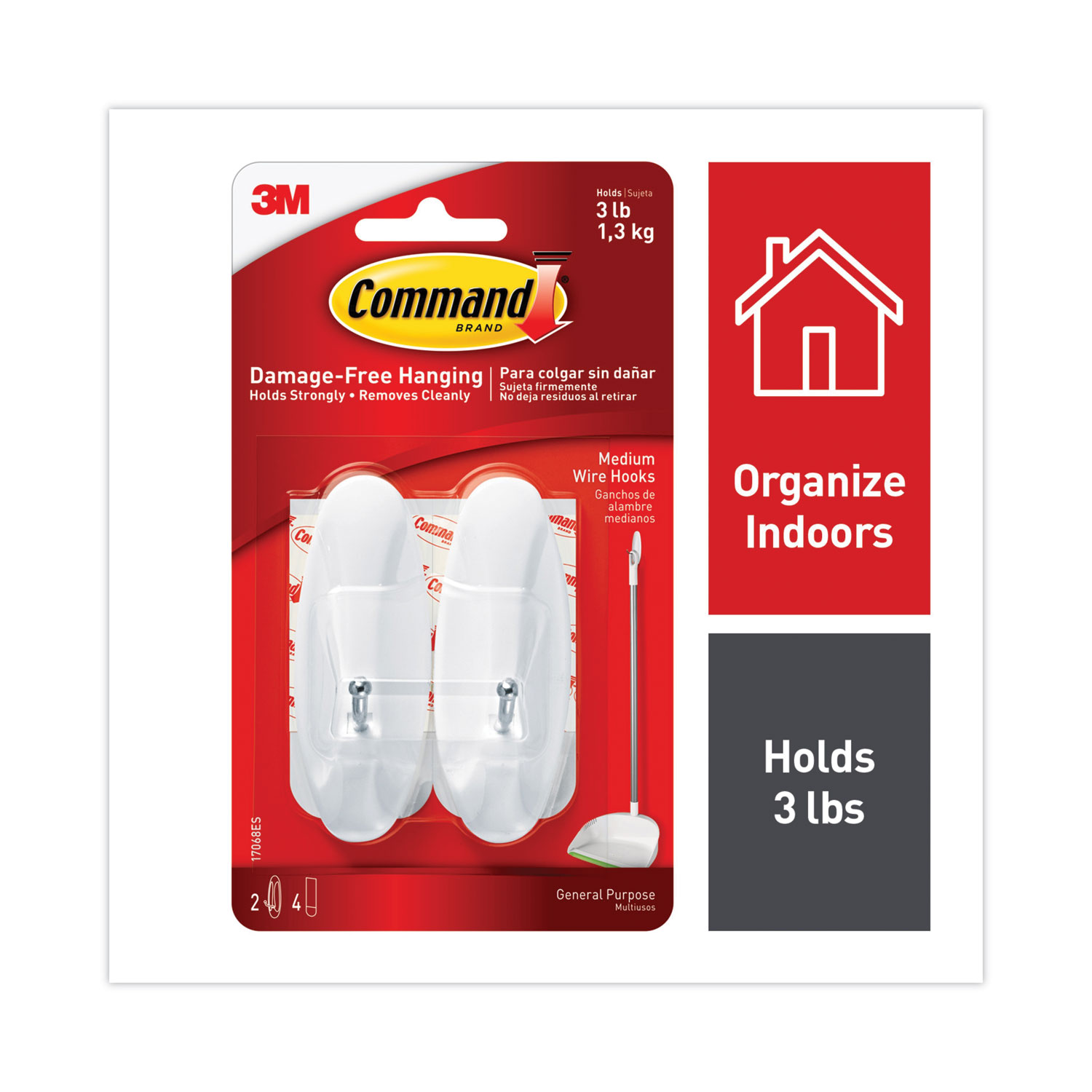 Command Small Wire Hooks 15 Command Hooks 20 Command Strips Damage Free  Clear - Office Depot