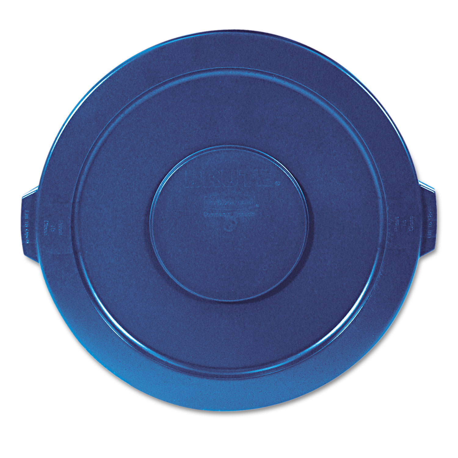 Round Flat Top Lid, for 32-Gallon Round Brute Containers, 22 1/4, dia., Blue
