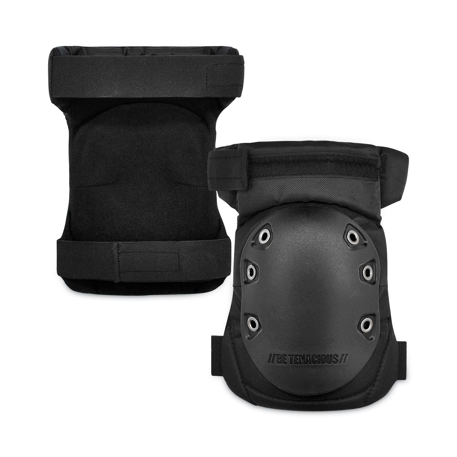 ProFlex 435HL Hinged Gel Knee Pad, Hard Cap, Hook and Loop Closure, One Size Fits Most, Black, Pair