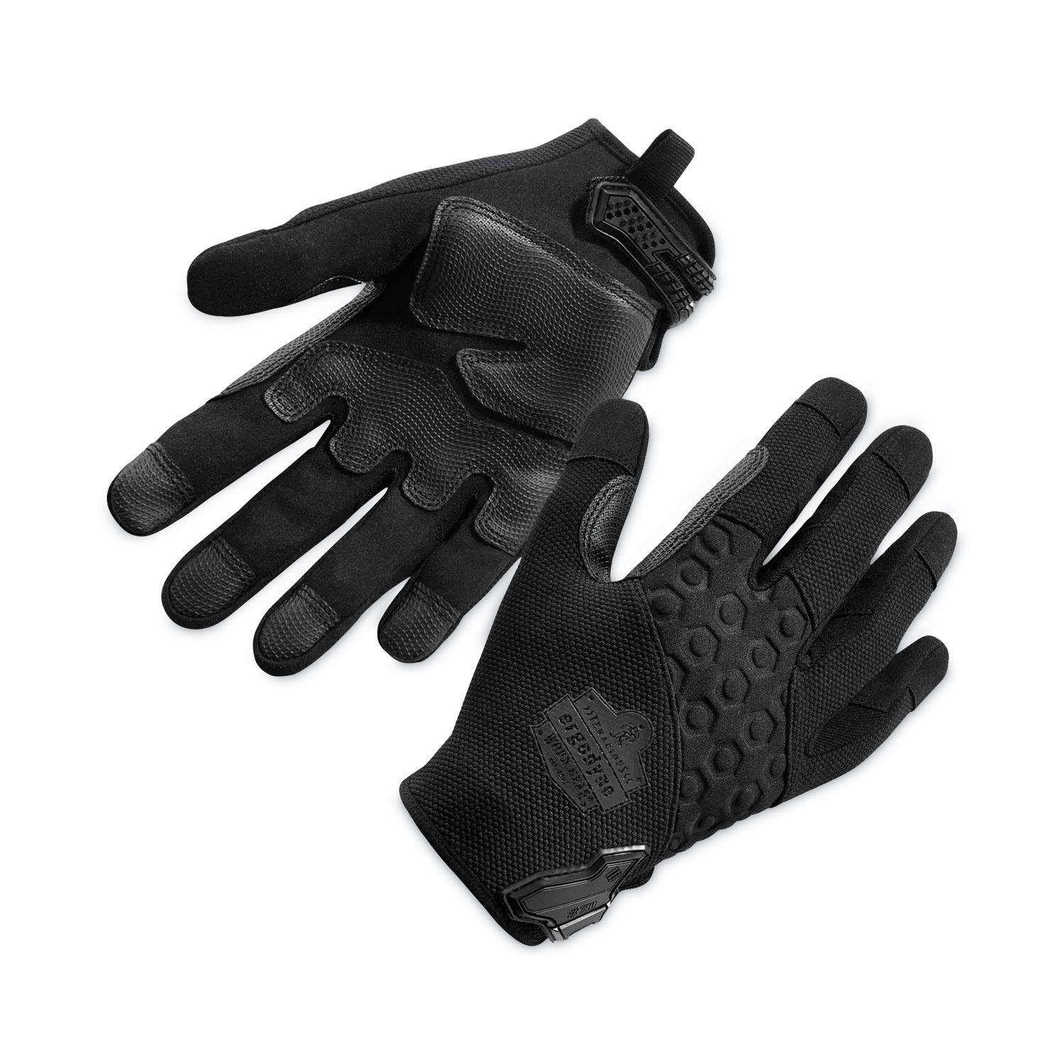 ProFlex 710BLK Abrasion-Resistant Black Tactical Gloves, Black, X-Large, Pair