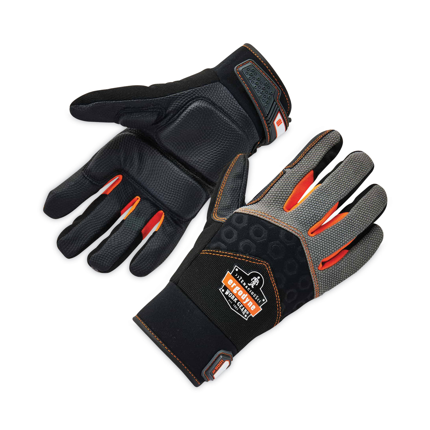 ProFlex 9001 Full-Finger Impact Gloves, Black, 2X-Large, Pair