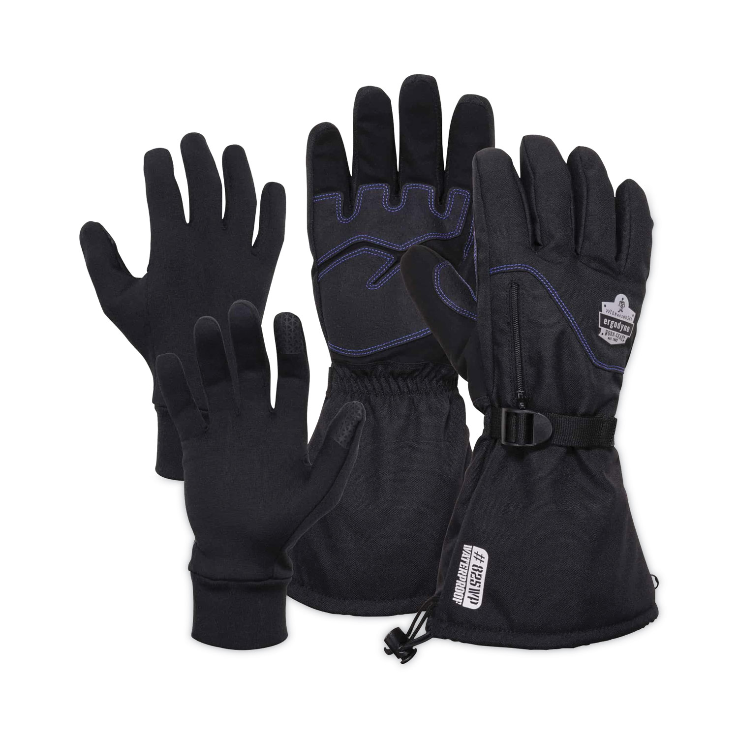 ProFlex 825WP Thermal Waterproof Winter Work Gloves, XX-Large, Black, Pair