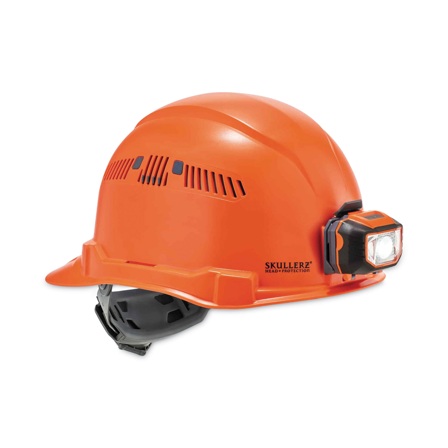 Skullerz 8972LED Class C Hard Hat Cap Style with LED Light, Orange