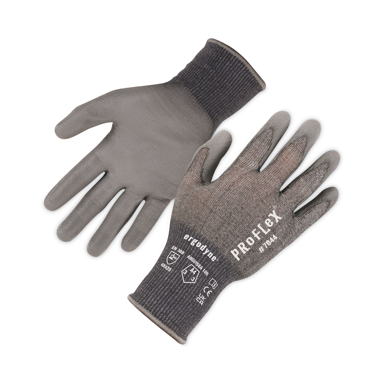 ProFlex 7044 ANSI A4 PU Coated CR Gloves, Gray, X-Large, Pair