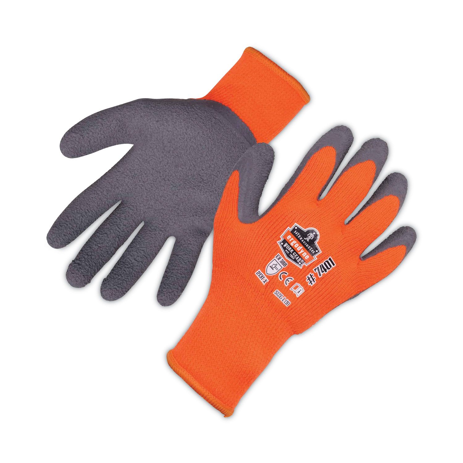 ProFlex 7401 Coated Lightweight Winter Gloves, Orange, X-Large, Pair