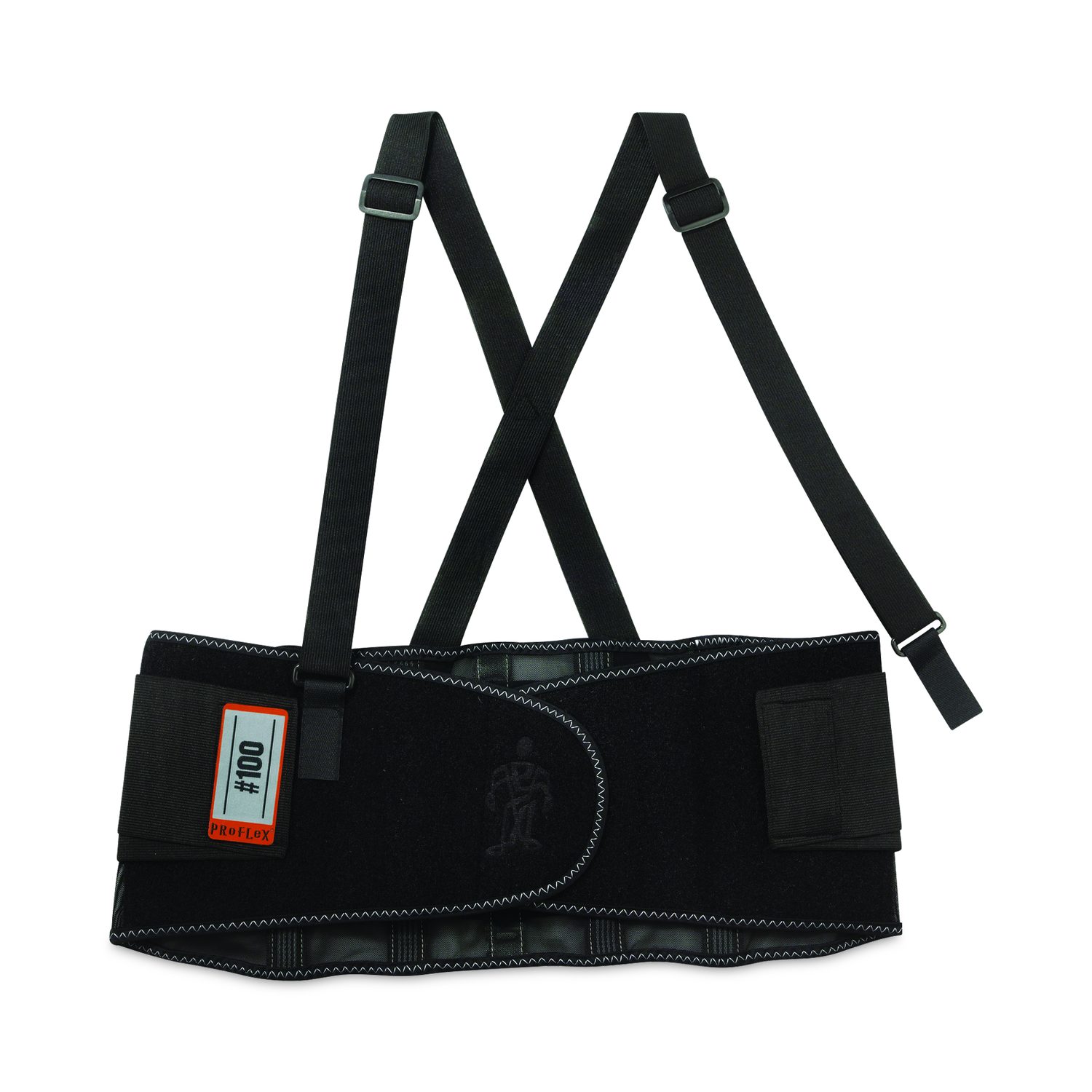 ProFlex 100 Economy Spandex Back Support Brace, X-Small, 20" to 25" Waist, Black