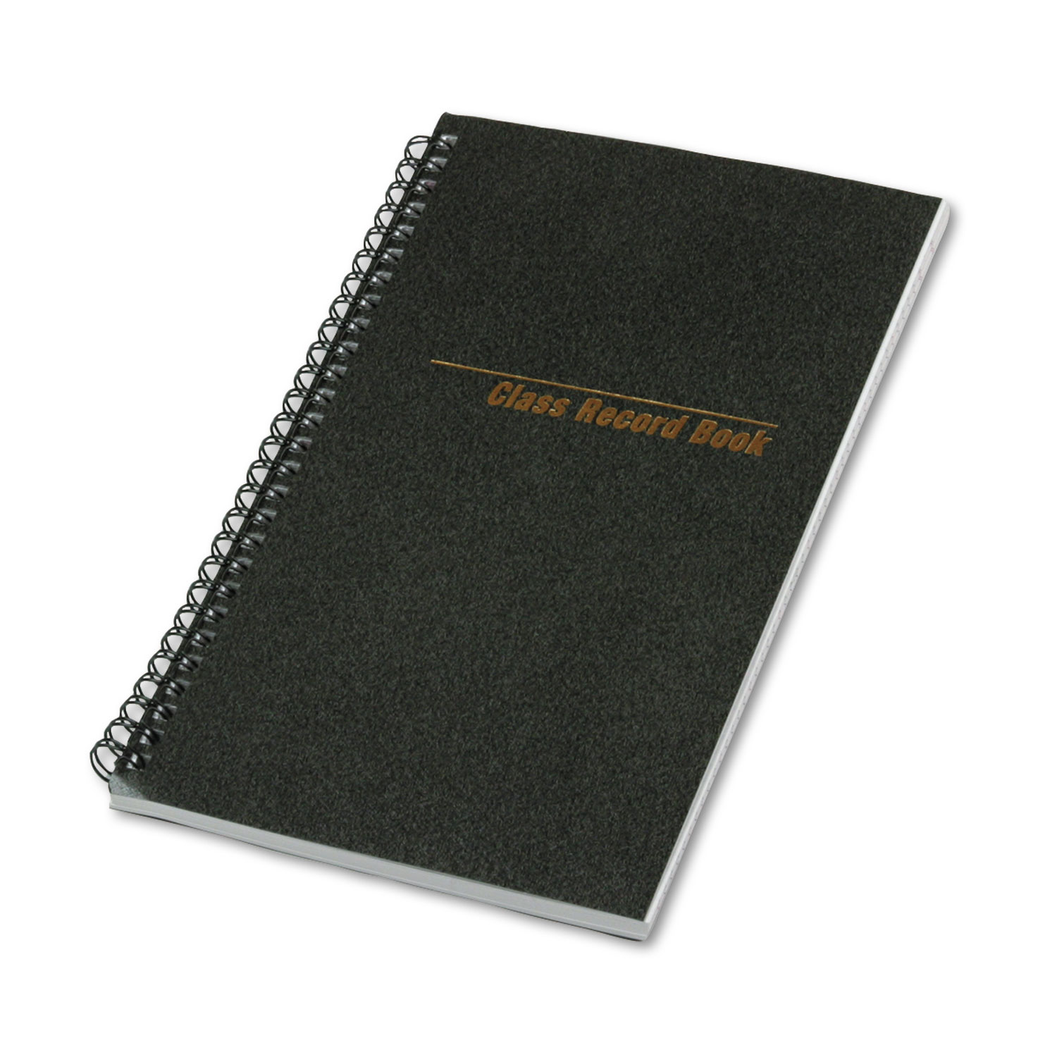 Class Record Book, 6-Day/6-Week Format, 9-1/2 x 5-3/4, Black, 120 Pages