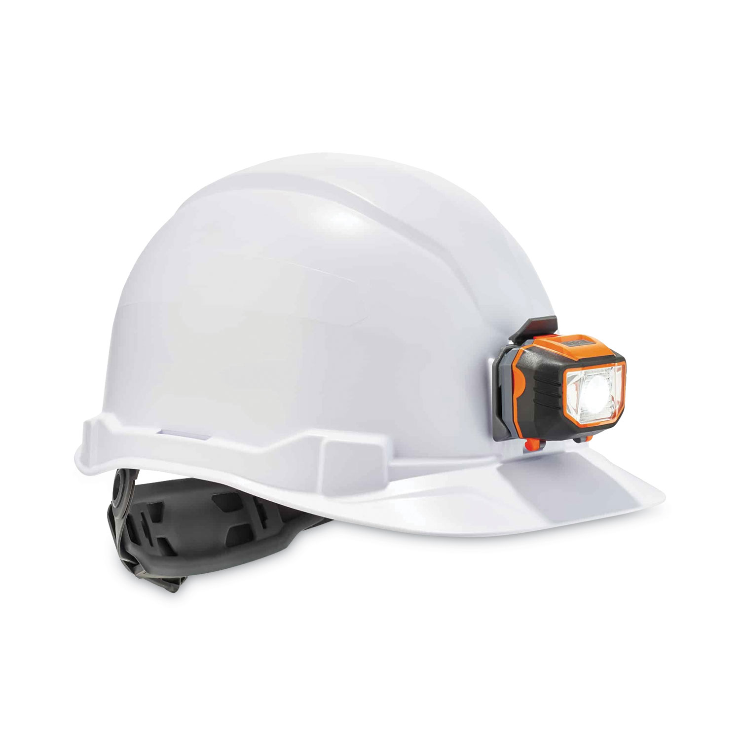 Skullerz 8970LED Class E Hard Hat Cap Style with LED Light, White