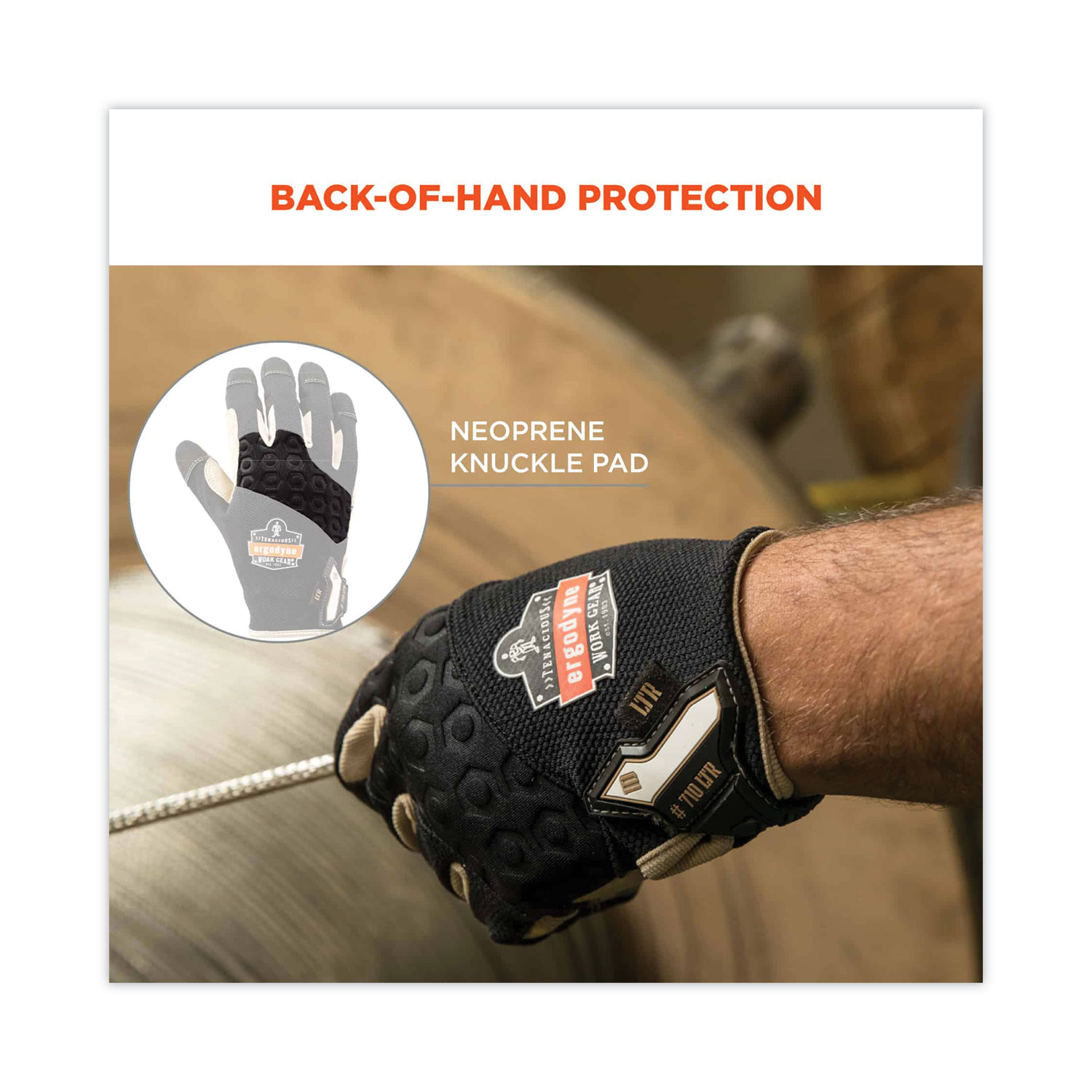 ProFlex® 710LTR Heavy-Duty Leather-Reinforced Gloves (Large) - GMC  ELECTRICAL, INC.