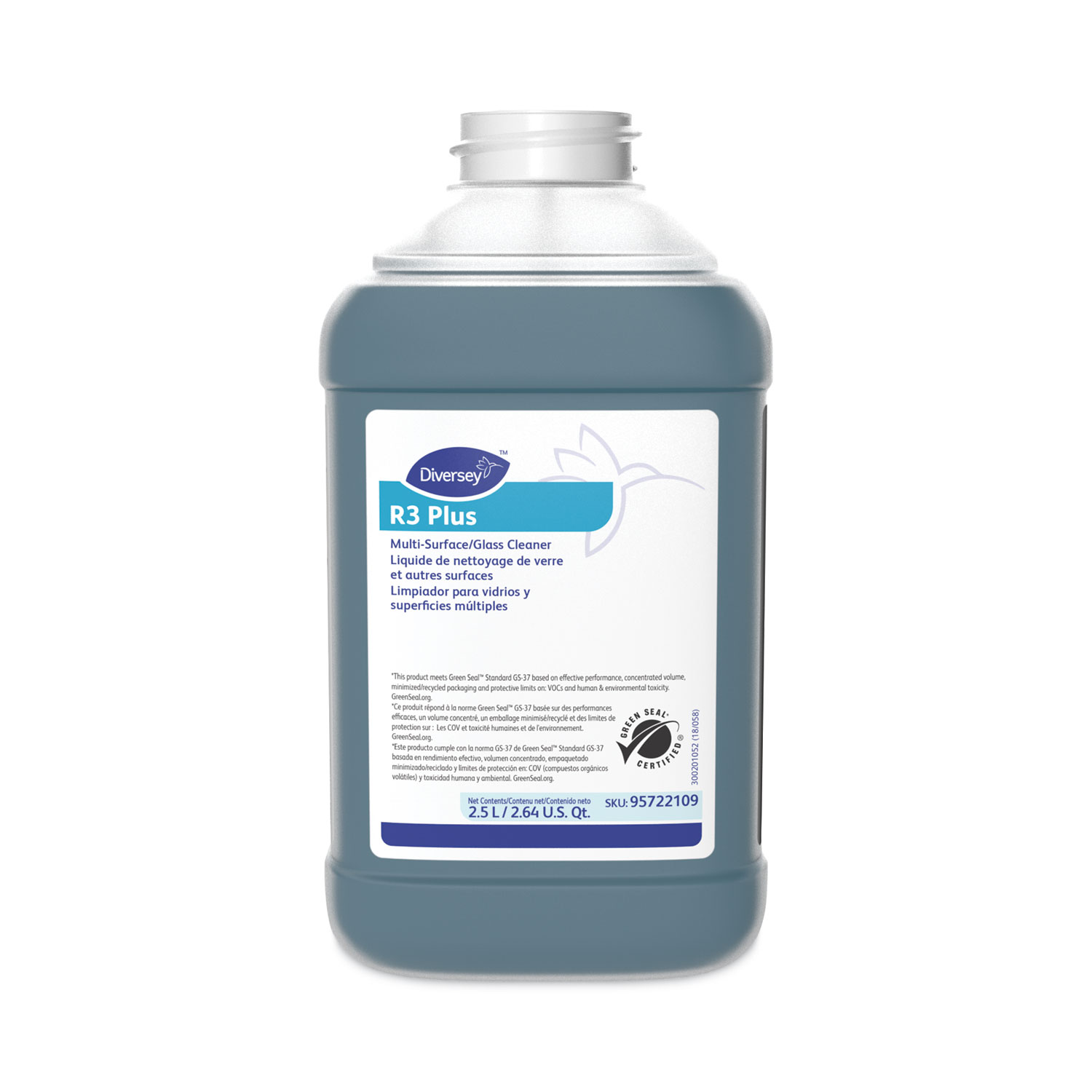 R3 Plus Multi-Surface/Glass Cleaner, 2.5 L Bottle