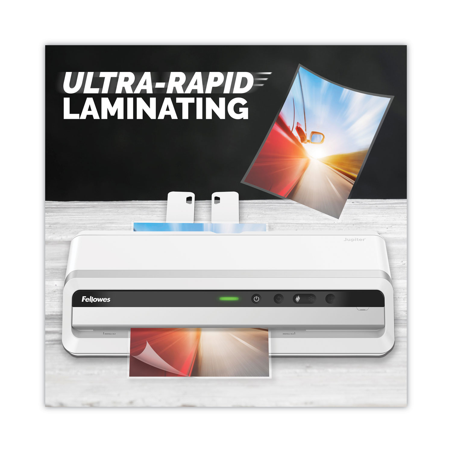 Jupiter 125 Laminator, 6 Rollers, 12.5 Max Document Width, 10 mil Max