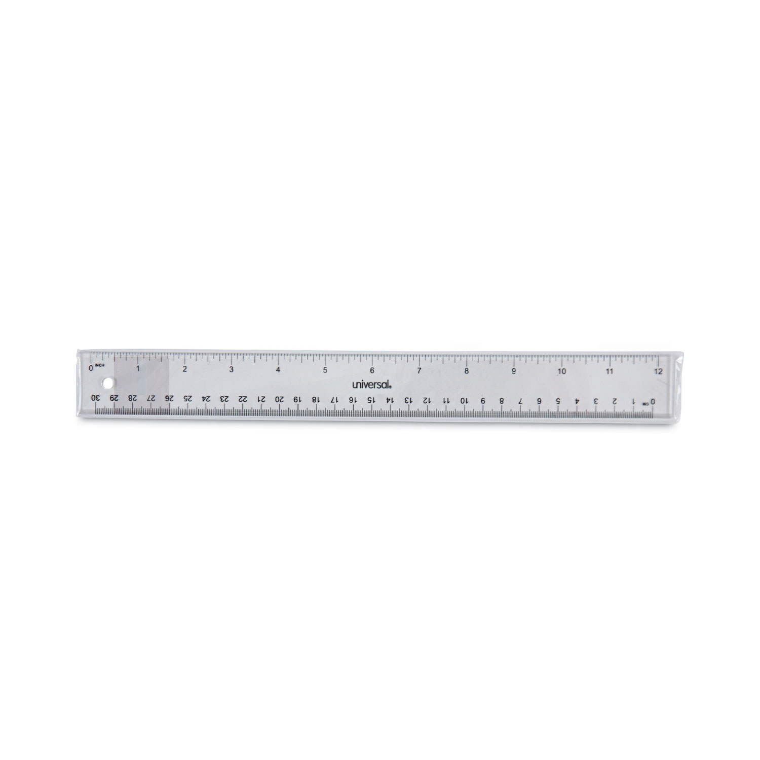 Clear Flexible Acrylic Ruler, Standard/Metric, 12 Long, Clear