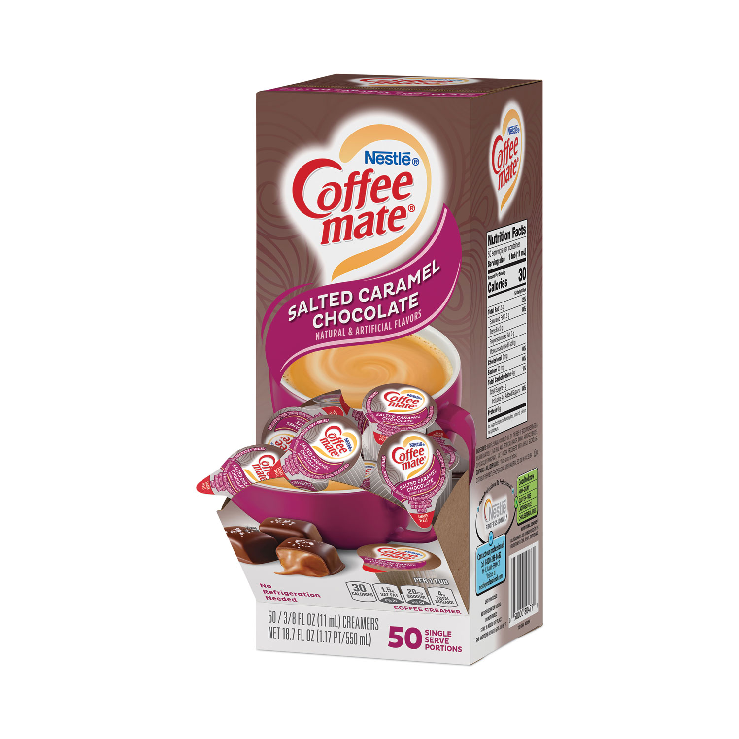 Coffee Mate Liquid Coffee Creamer French Vanilla/hazelnut/original 0.38 oz Mini Cups 150 Cups/Carton