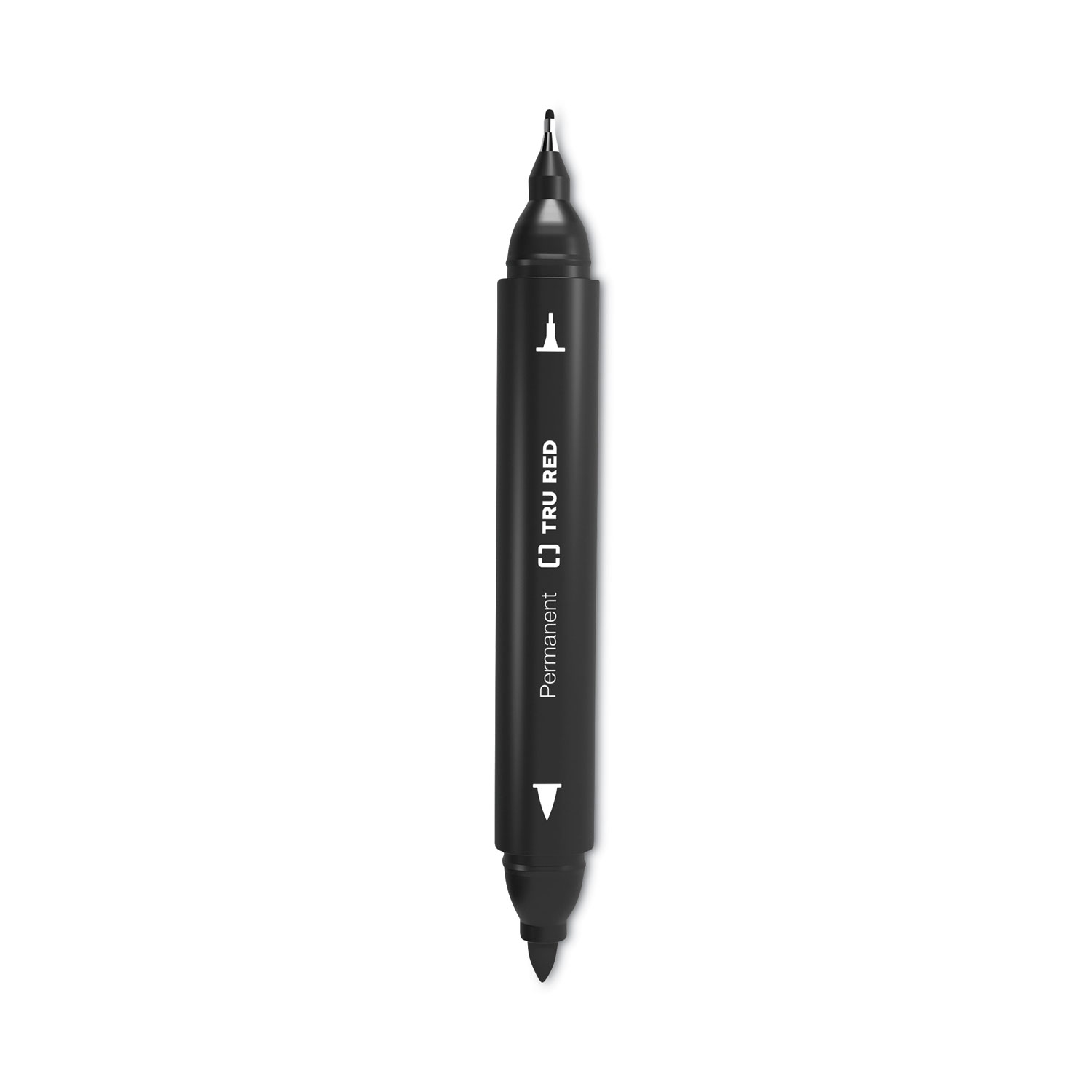 Permanent Marker, Pen-Style Twin-Tip, Extra-Fine/Fine Bullet/Needle Tips, Black, 4/Pack