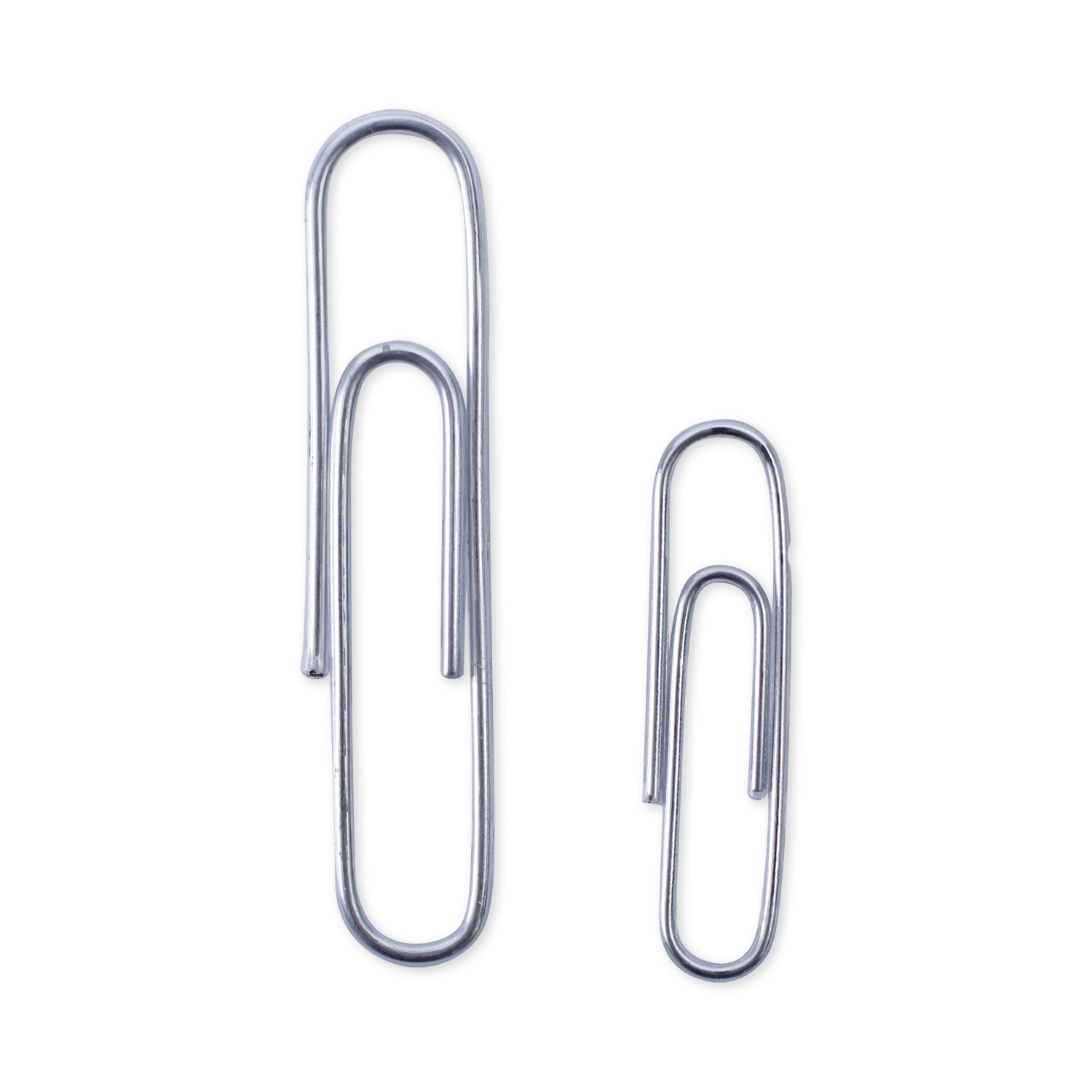 Universal Unv21001 Plastic-Coated Paper Clips - Assorted Sizes Silver (1000/Pack)
