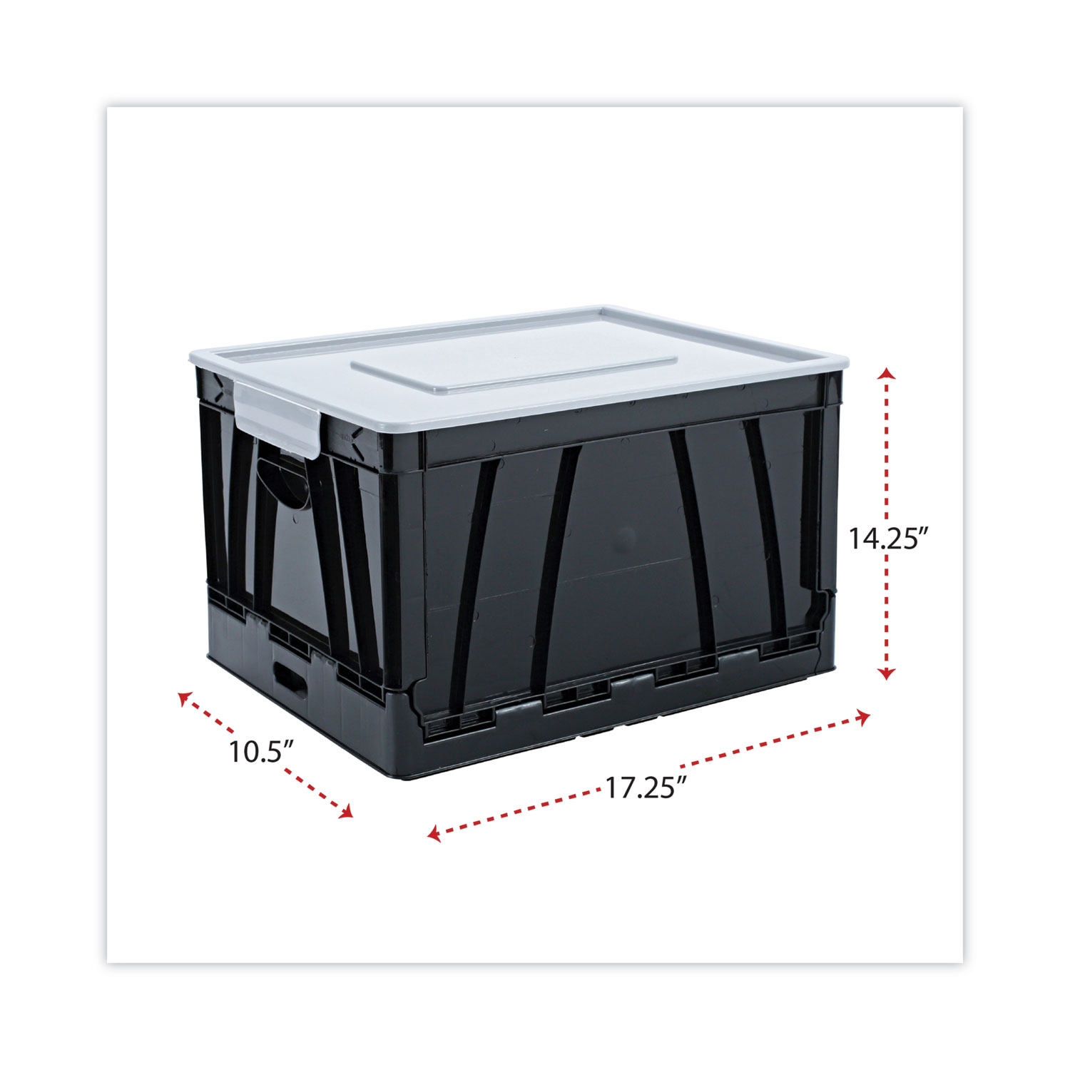 Heavy-Duty Fast Assembly Lift-Off Lid Storage Box, Letter/Legal