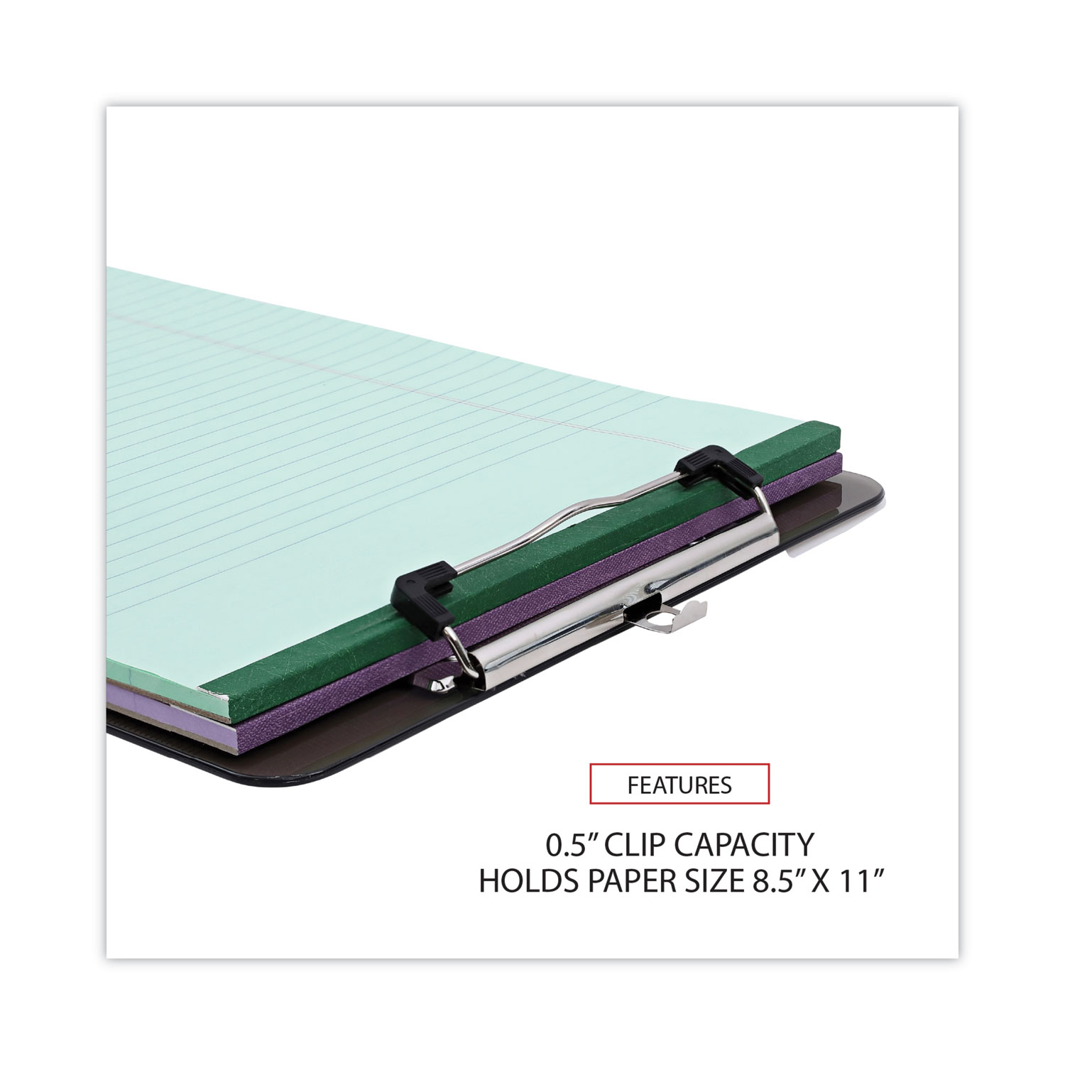 Plastic Clipboard with Low Profile Clip, 0.5