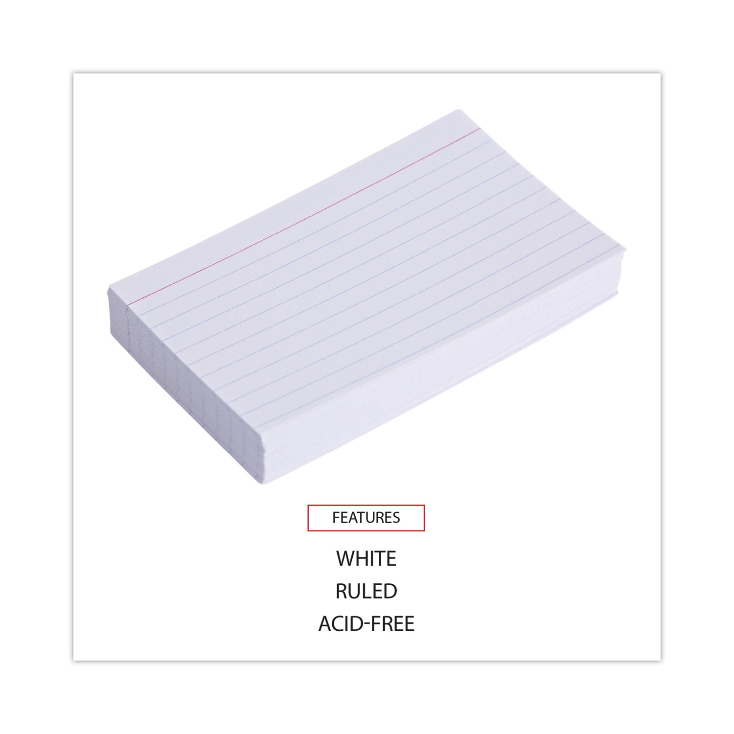 Ruled Index Cards, 3 x 5, White, 100/Pack - Egyptian Workspace Partners