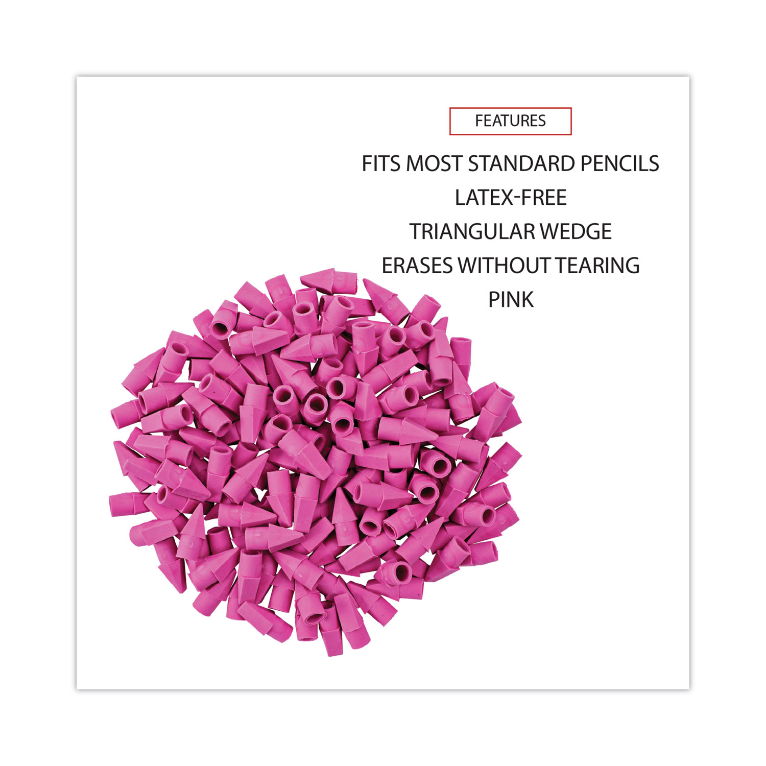 Staples® Pencil Eraser Caps, Pink, 12/Pack (10903-CC)