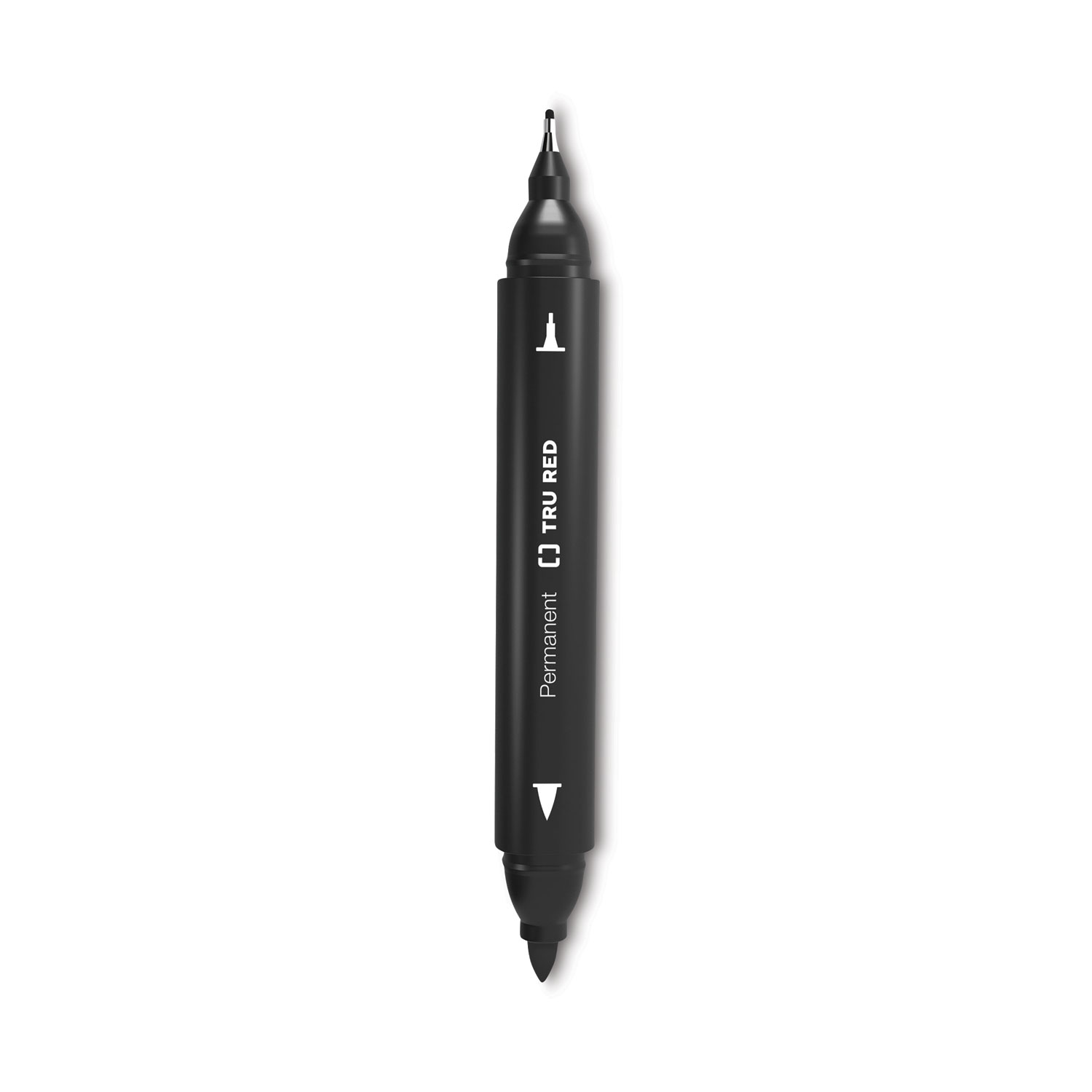 Permanent Marker, Pen-Style Twin-Tip, Extra-Fine/Fine Bullet/Needle Tips, Black, Dozen