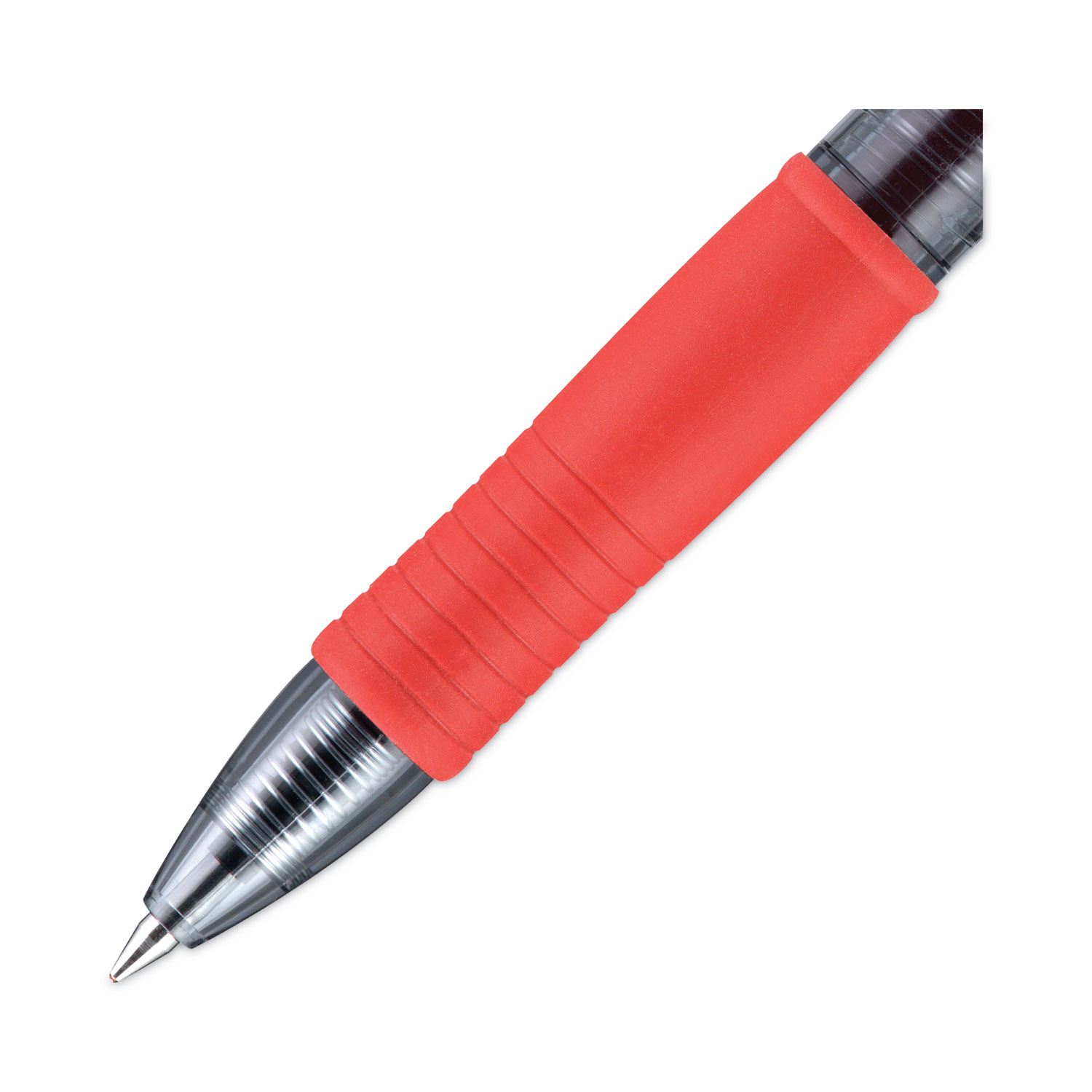 G2 Premium Gel Pen, Retractable, Bold 1 mm, Red Ink, Smoke/Red