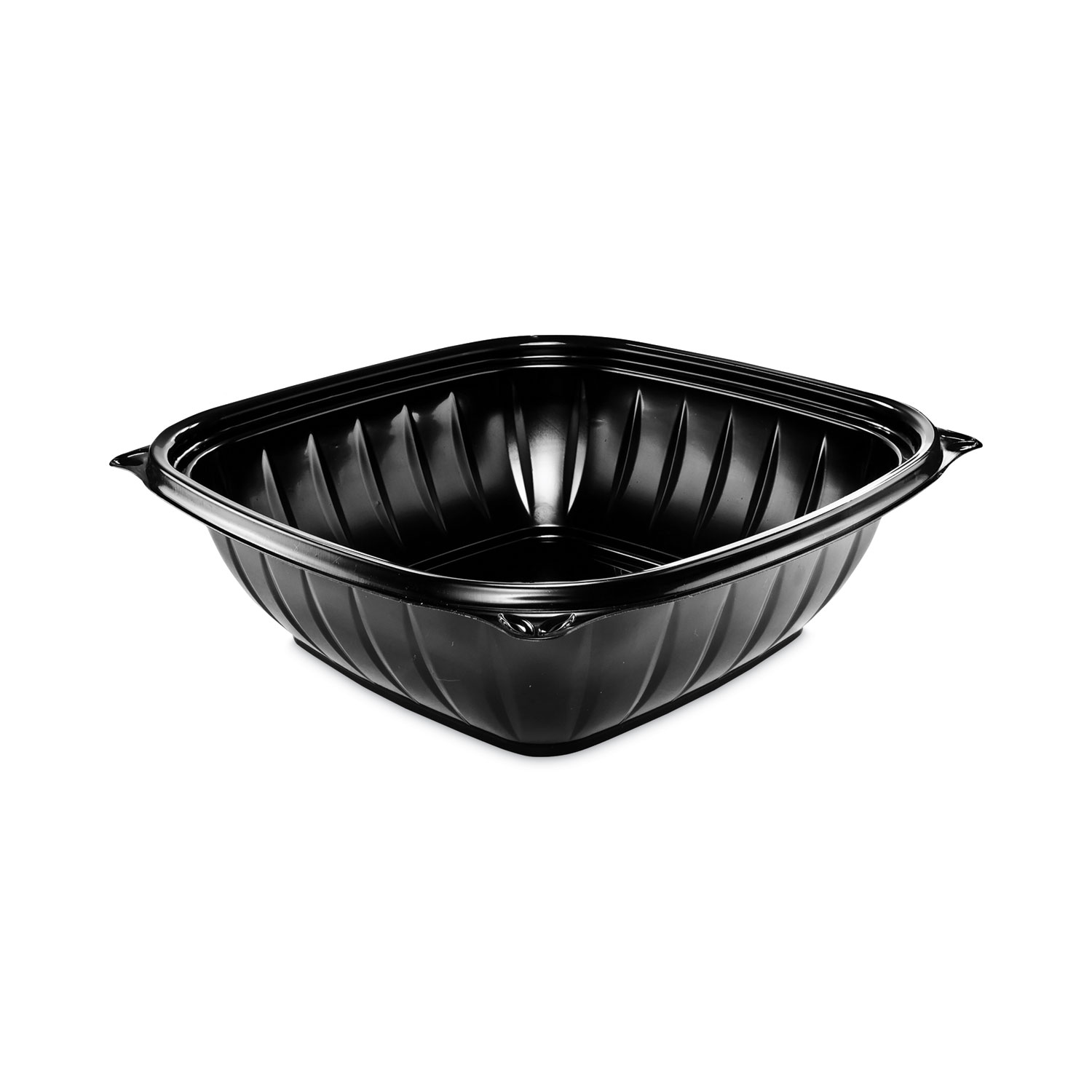 PresentaBowls Pro Black Square Bowls, 48 oz, 8.5 x 8.5 x 2.6, Plastic, 63/Bag, 4 Bags/Carton