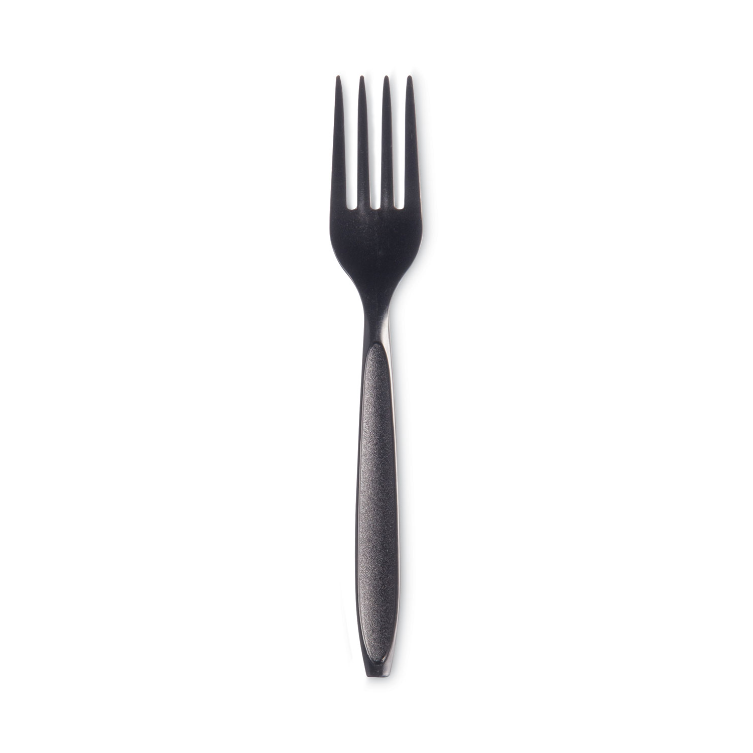 Reliance Classic Plastic Cutlery, Medium Heavyweight Fork, Black, 1,000/Carton