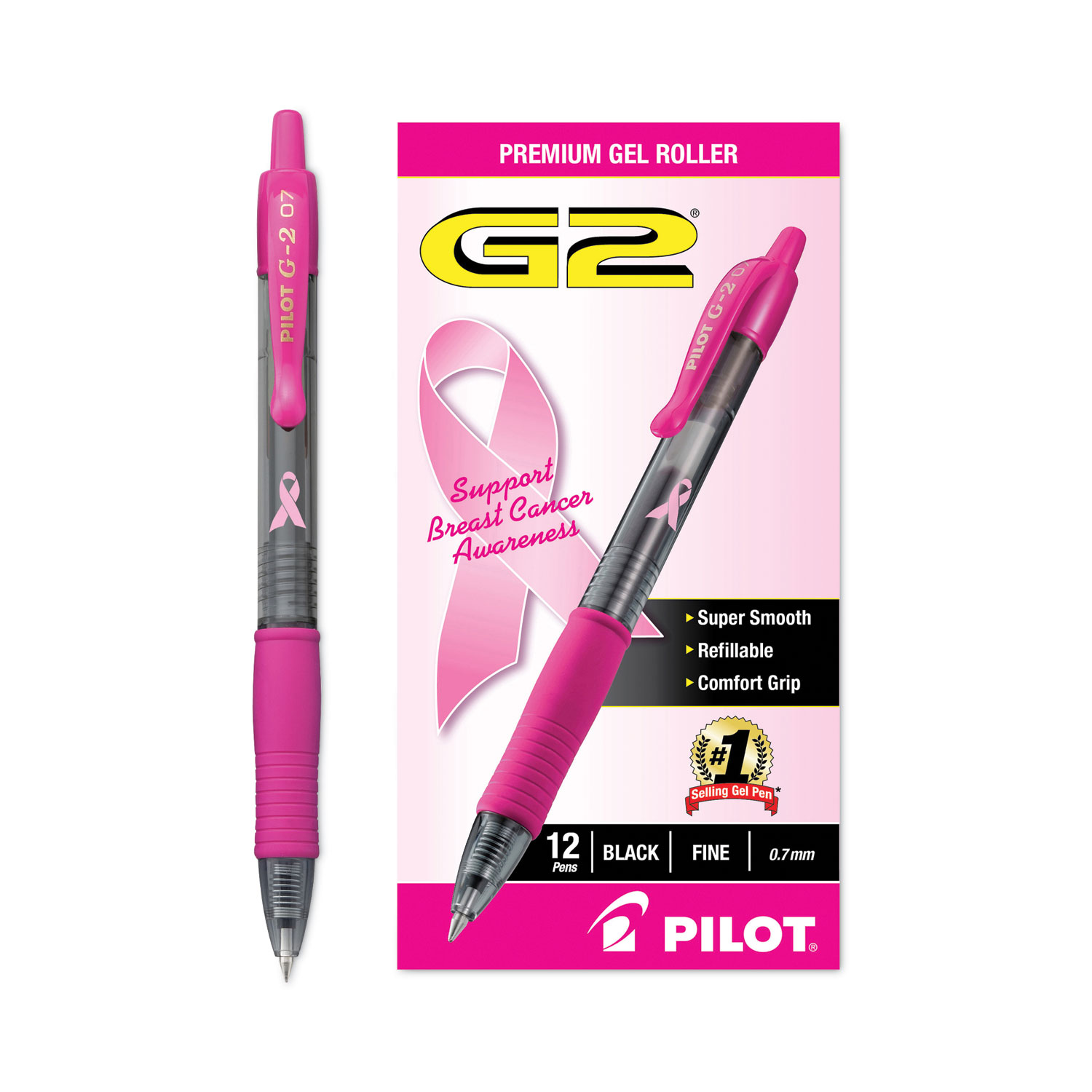 Refill for Pilot B2P, Dr Grip, G2, G6, MR Metropolitan, Precise BeGreen and  Q7 Gel Pens, Fine Tip, Purple Ink, 2/Pack - Reliable Paper