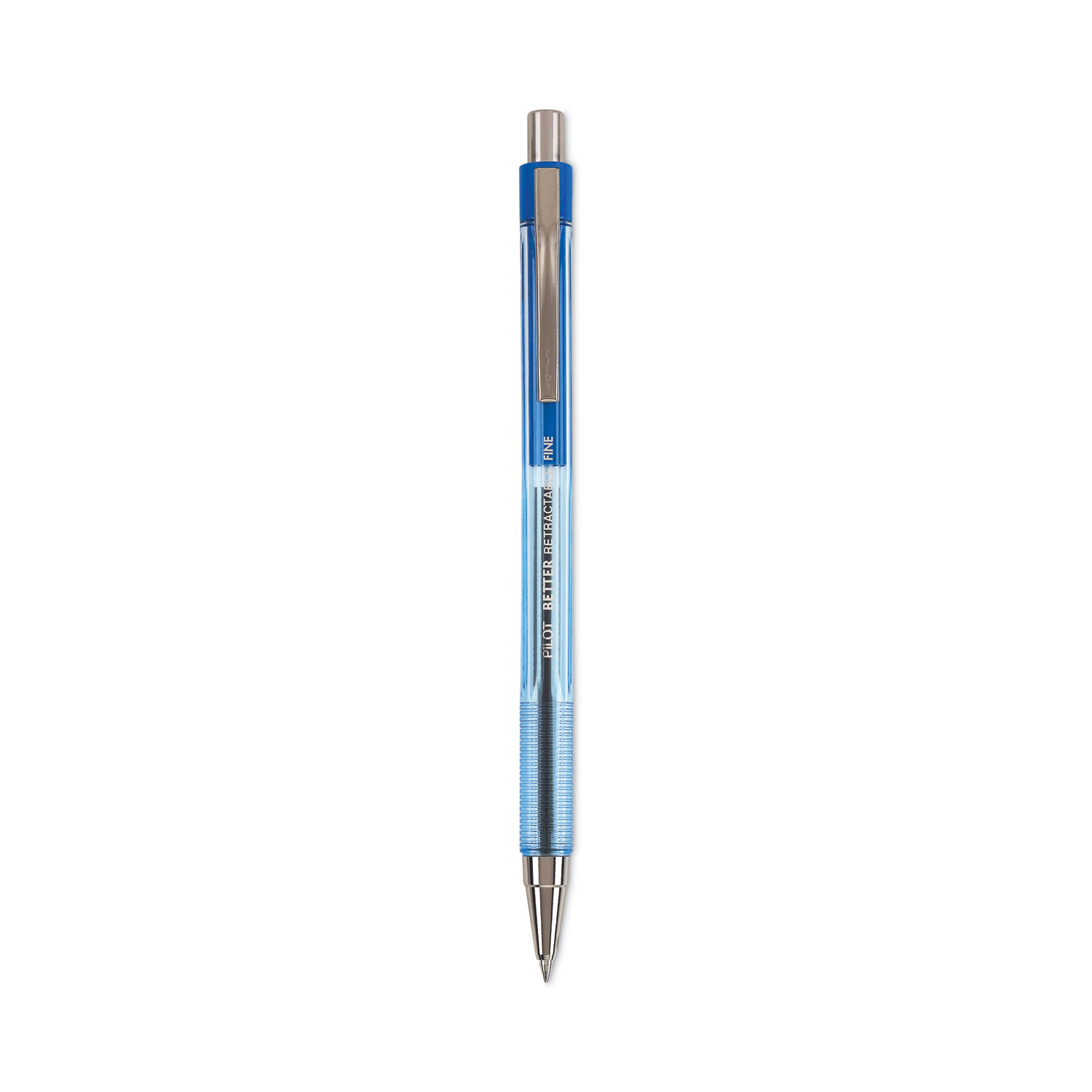 Pilot The Better Ball Point Pen Refillable & Retractable Ballpoint Pens,  Fine Point, Blue Ink, 12-Pack (30001)