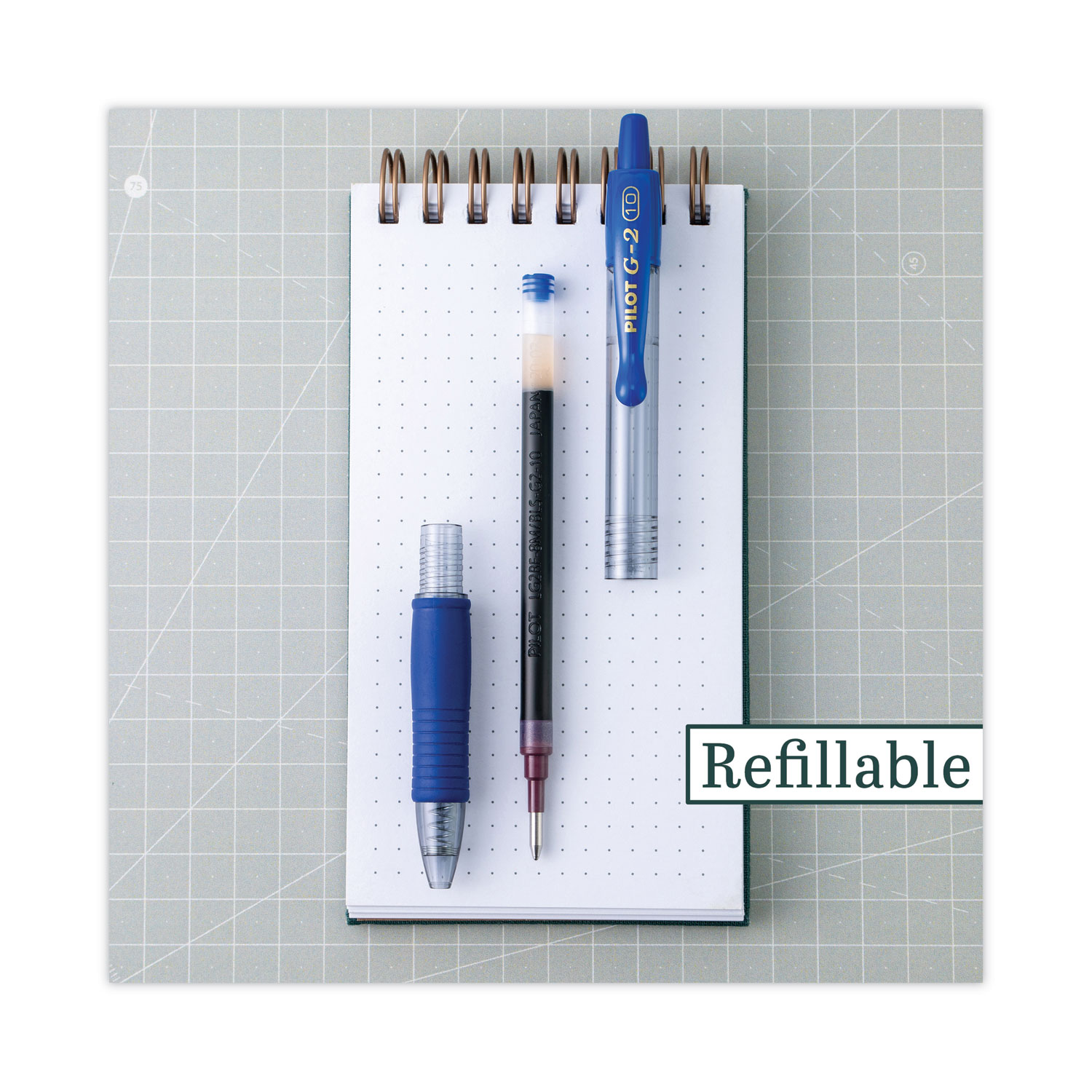 Pilot® G2 Premium Gel Pen, Retractable, Extra-Fine 0.5 mm, Blue Ink,  Smoke/Blue Barrel, Dozen