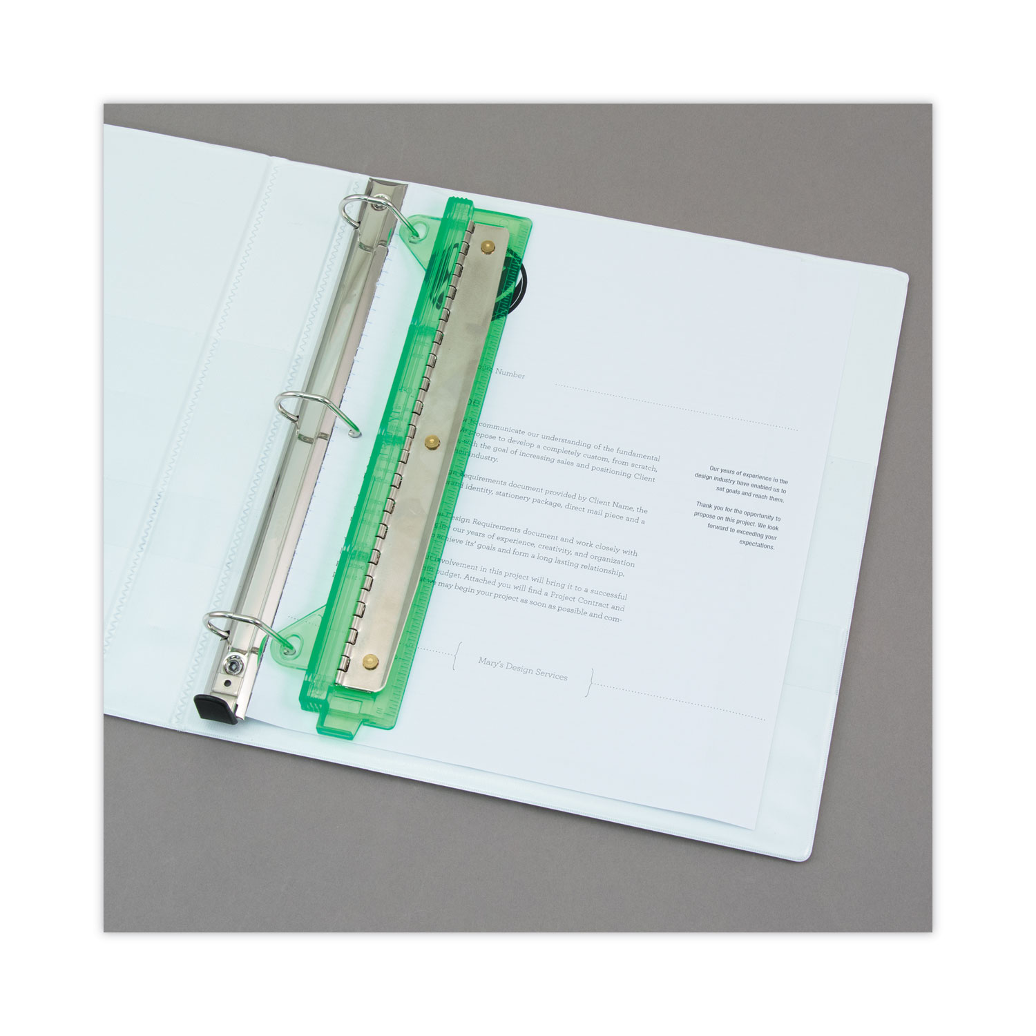 9 Staples 3-Hole Punch Fits in 3-Ring Binders Ruler 3 Sheet