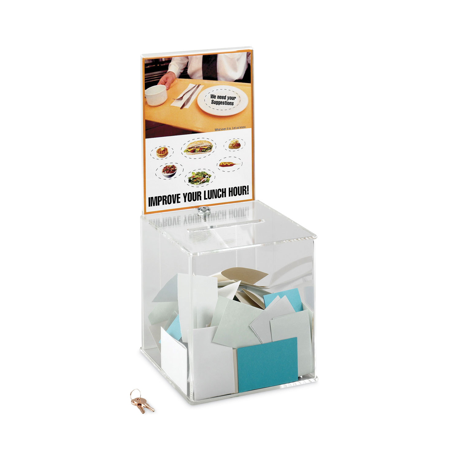 Large Acrylic Collection Box, 9.25 x 9.25 x 21, Clear