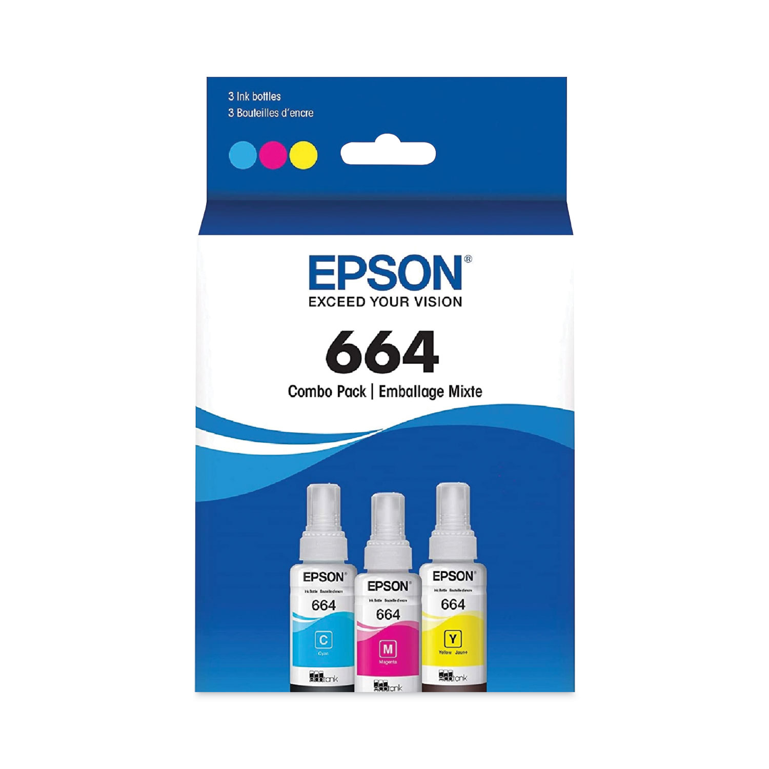 T664520-S (664) Ultra High-Yield Ink, Cyan/Magenta/Yellow