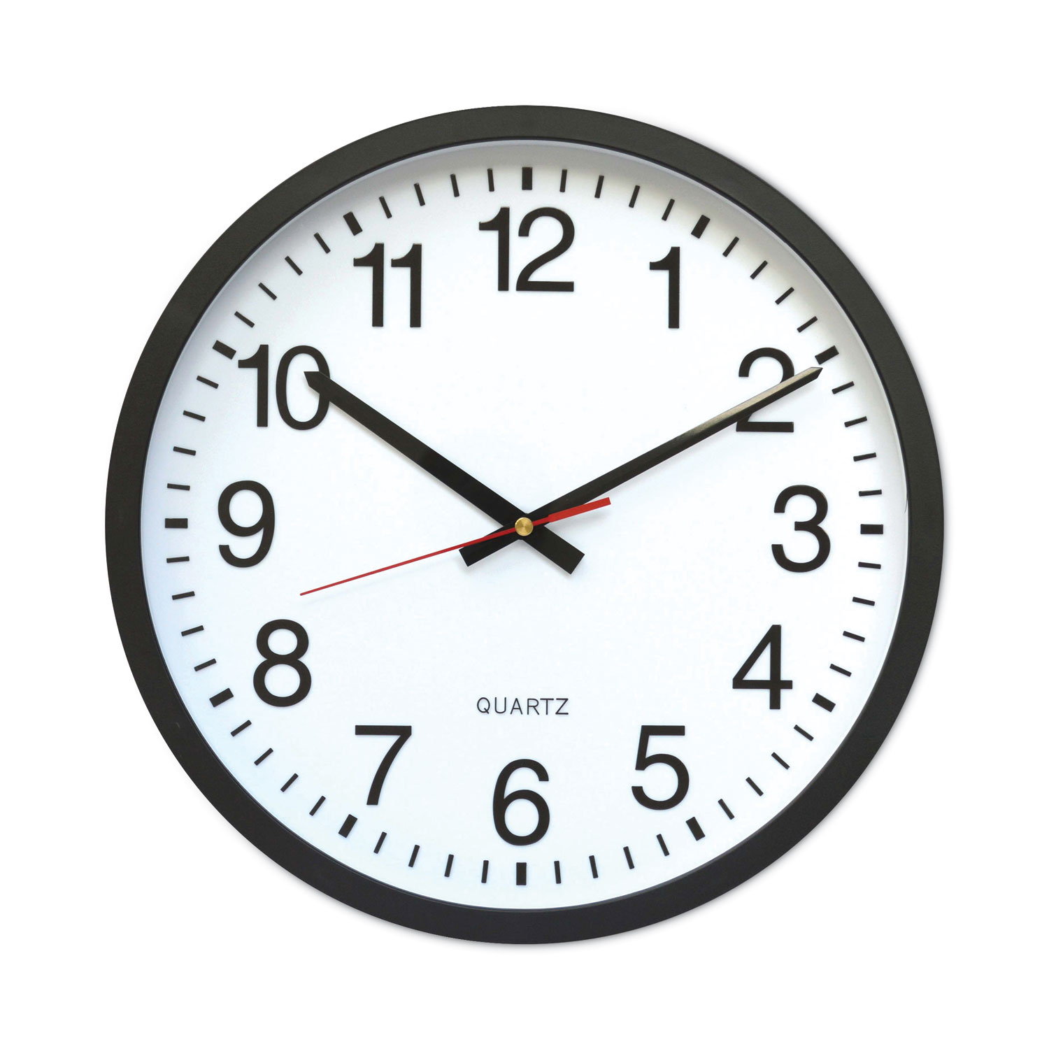 12'' National 120V Round Surface Clock (Black Steel, Dial 91)
