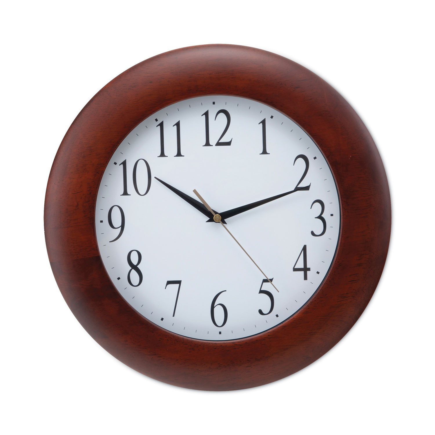 Round Wood Wall Clock, 12.75 Overall Diameter, Cherry Case, 1 AA (sold  separately) - Zerbee