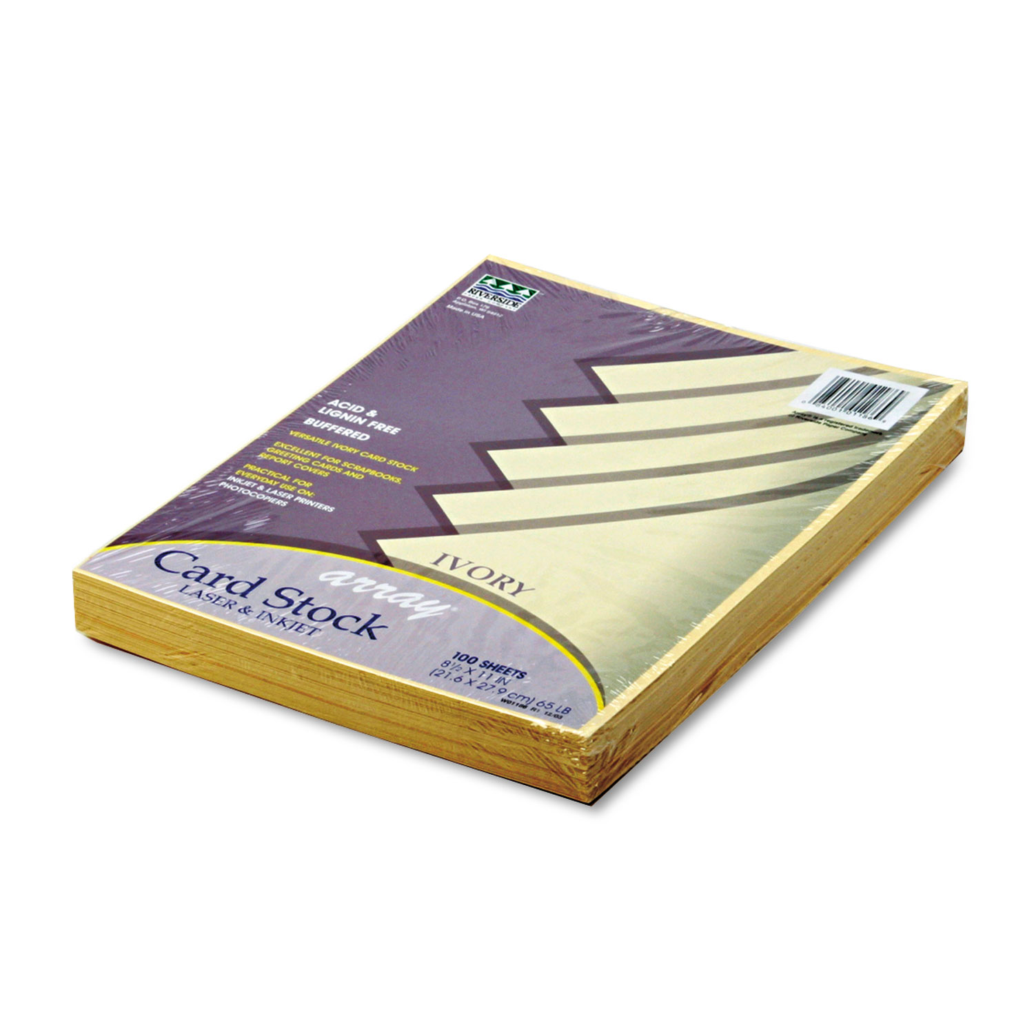 Array Card Stock, 65lb, 8.5 x 11, Ivory, 100/Pack
