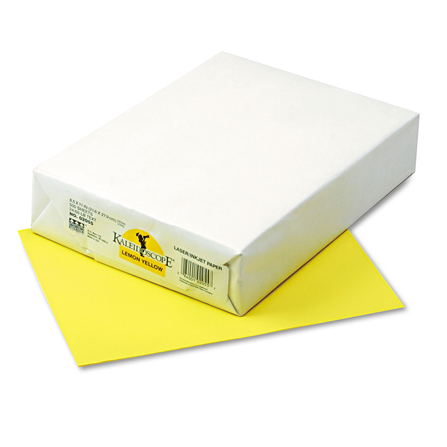  Pacon 102055 Kaleidoscope Multipurpose Colored Paper, 24lb, 8.5 x 11, Lemon Yellow, 500/Ream (PAC102055) 