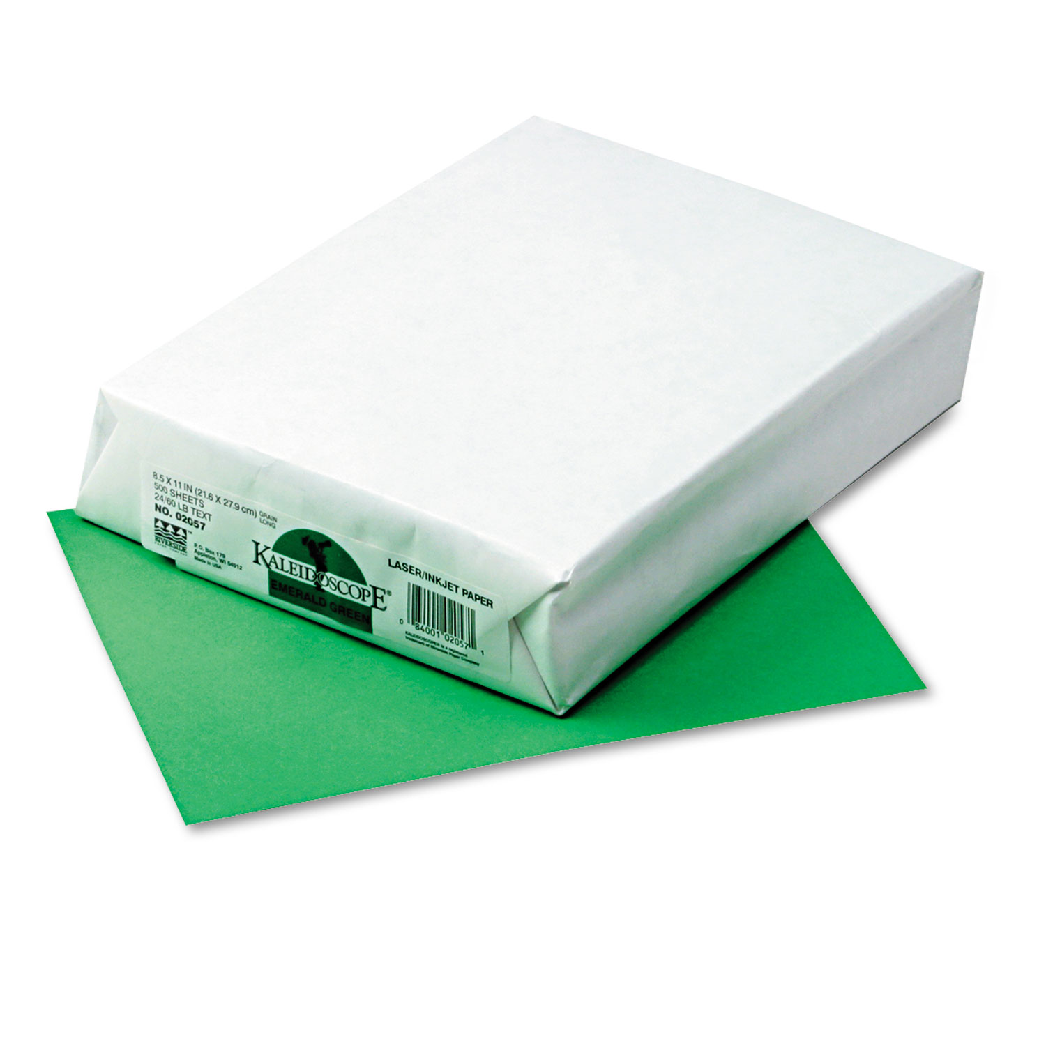  Pacon 102057 Kaleidoscope Multipurpose Colored Paper, 24lb, 8.5 x 11, Emerald Green, 500/Ream (PAC102057) 